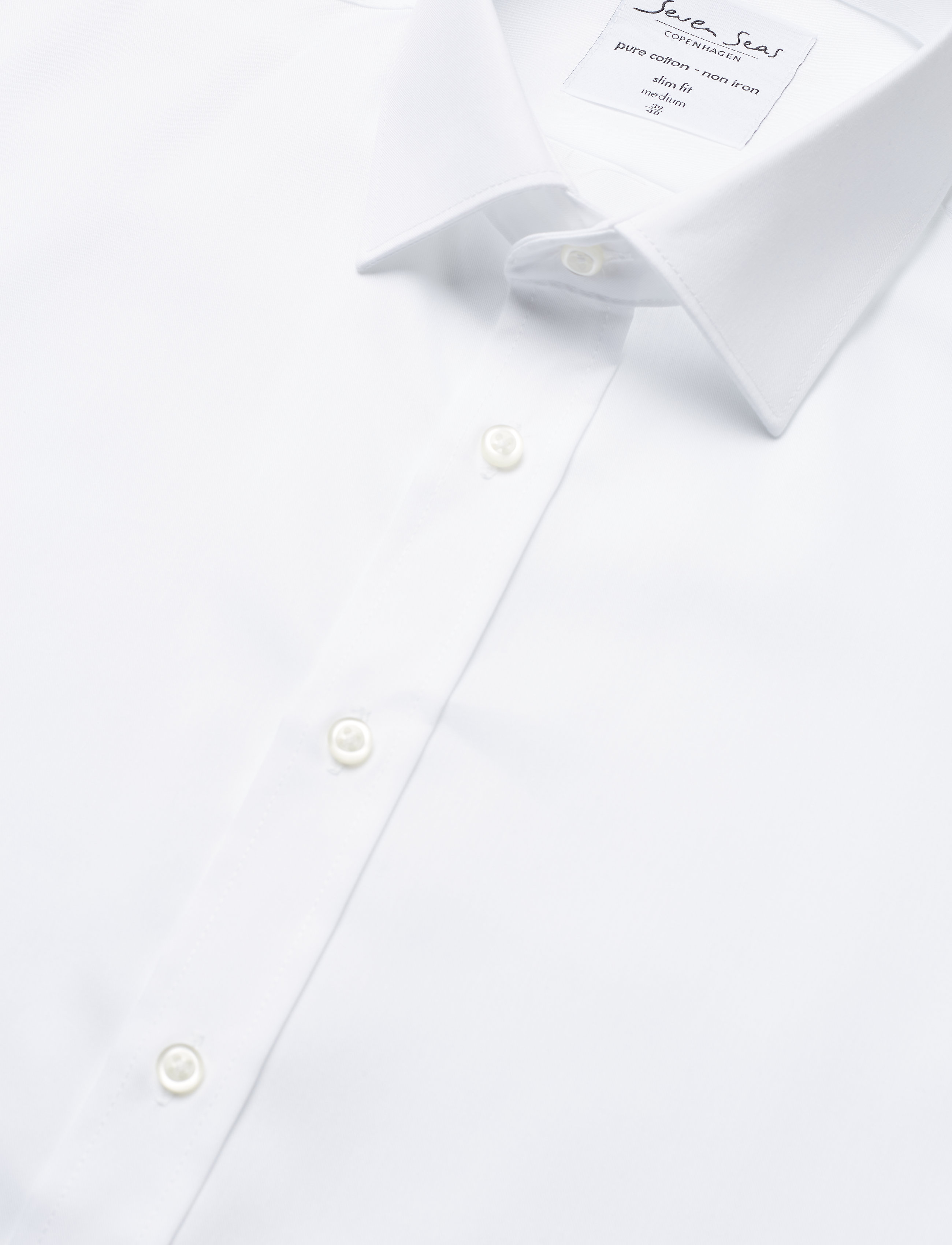 Seven Seas Copenhagen - SEVEN SEAS Fine Twill | slim - pidulikud särgid - white - 3