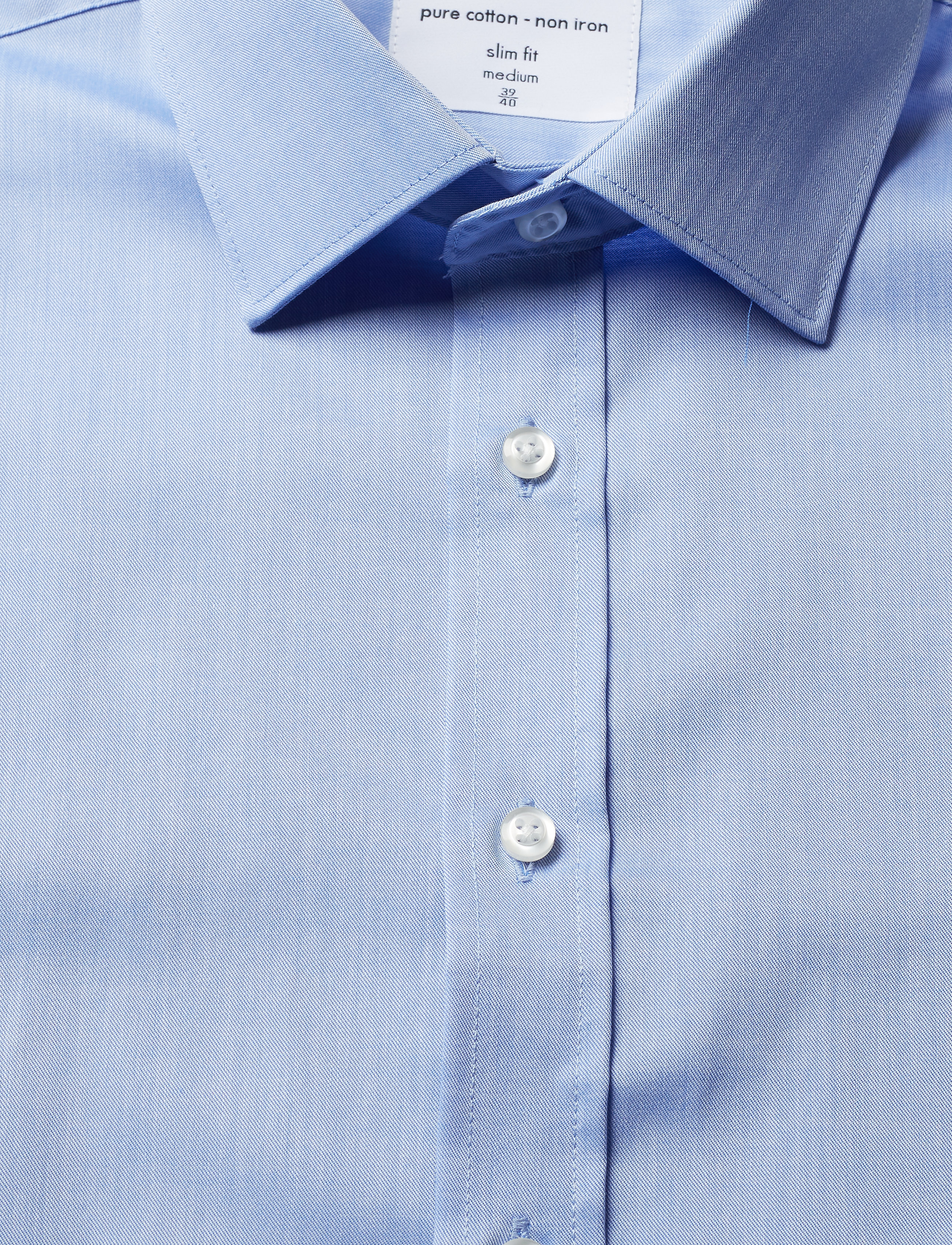 Seven Seas Copenhagen - SEVEN SEAS Fine Twill | slim - fínni skyrtur - light blue - 2