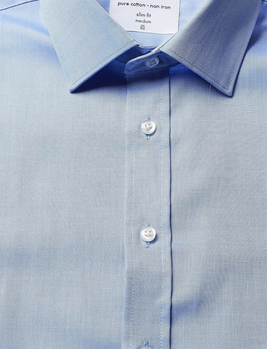 Seven Seas Copenhagen - SEVEN SEAS Fine Twill | slim - formal shirts - light blue - 2