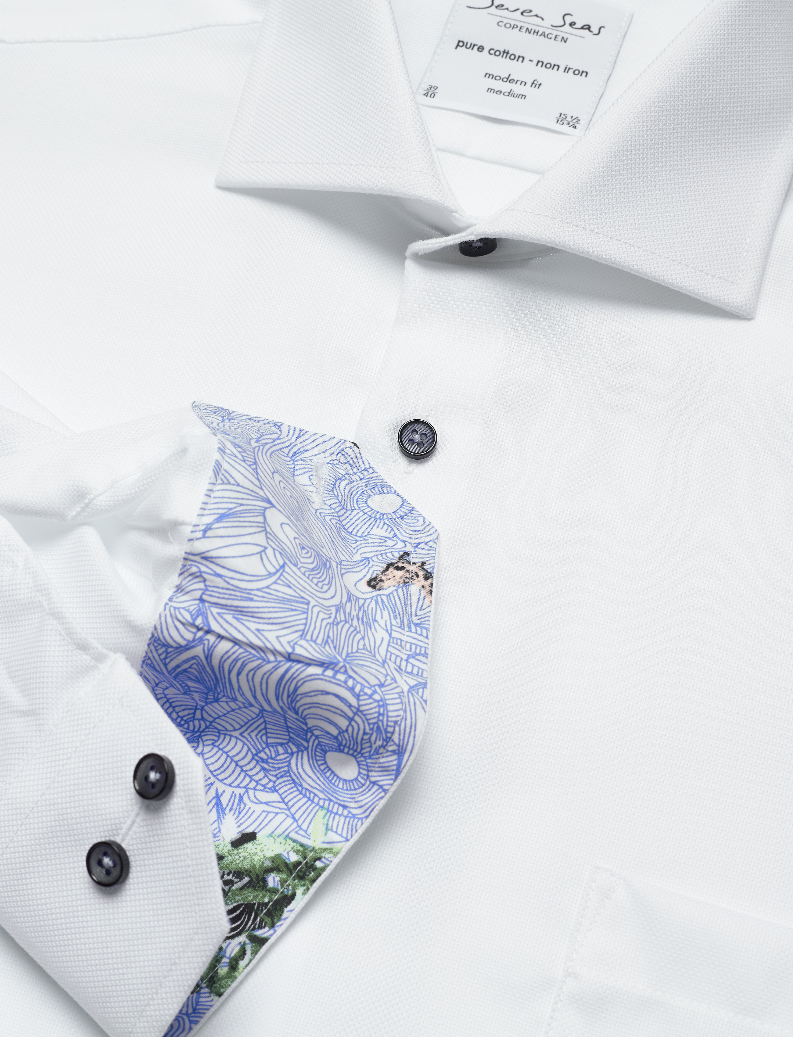 Seven Seas Copenhagen - ROYAL OXFORD W/JUNGLE - white - 2