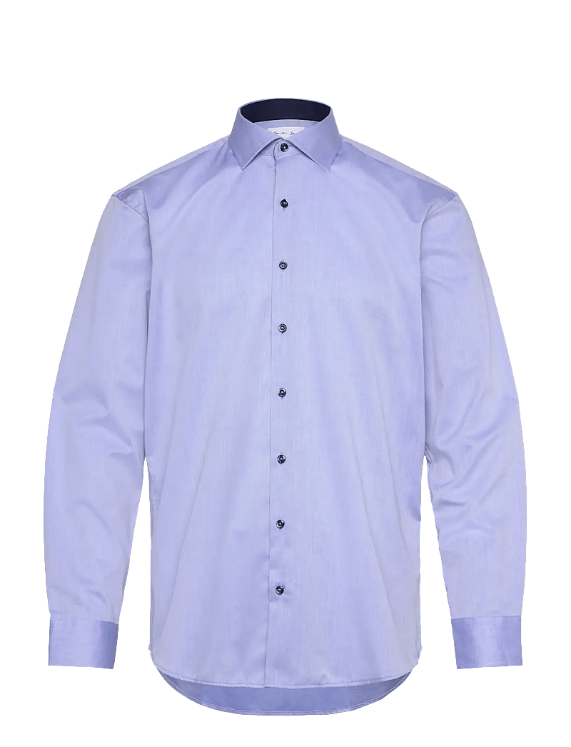 Seven Seas Copenhagen - SEVEN SEAS Fine Twill Contrast | modern - formelle skjorter - light blue - 0