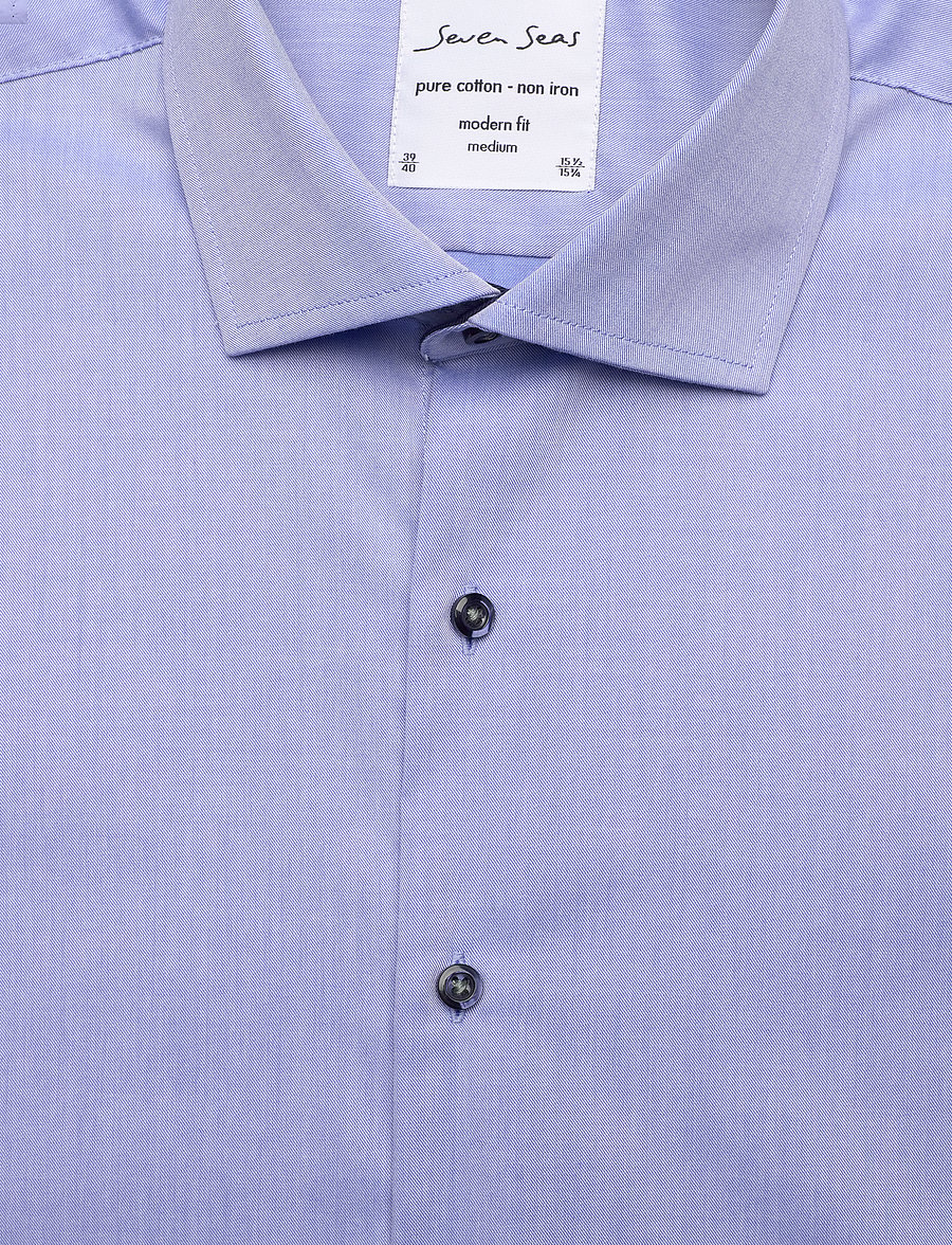 Seven Seas Copenhagen - SEVEN SEAS Fine Twill Contrast | modern - light blue - 2