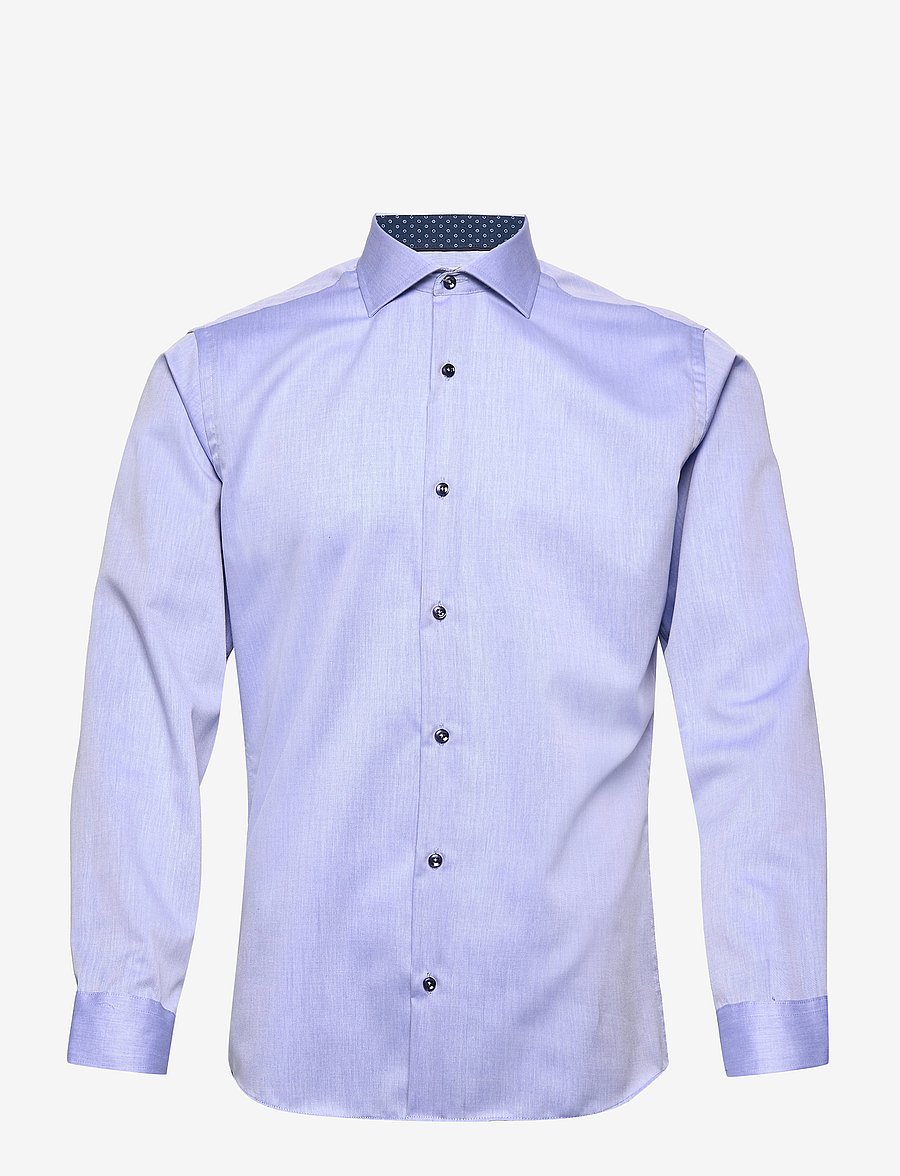 Seven Seas Copenhagen - SEVEN SEAS Fine Twill Contrast | slim - formelle hemden - light blue - 1