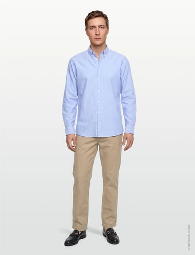 Seven Seas Copenhagen SEVEN SEAS Oxford | slim - Shirts - LIGHT BLUE / blue