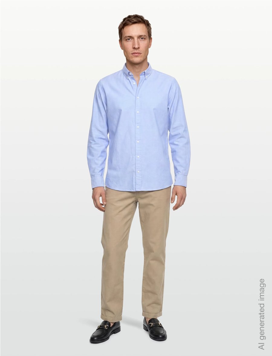 Seven Seas Copenhagen - SEVEN SEAS Oxford | slim - oxford-skjortor - light blue - 0