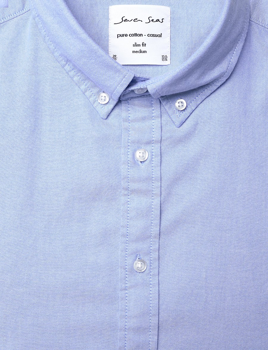 Seven Seas Copenhagen - SEVEN SEAS Oxford | slim - oxford-skjortor - light blue - 5