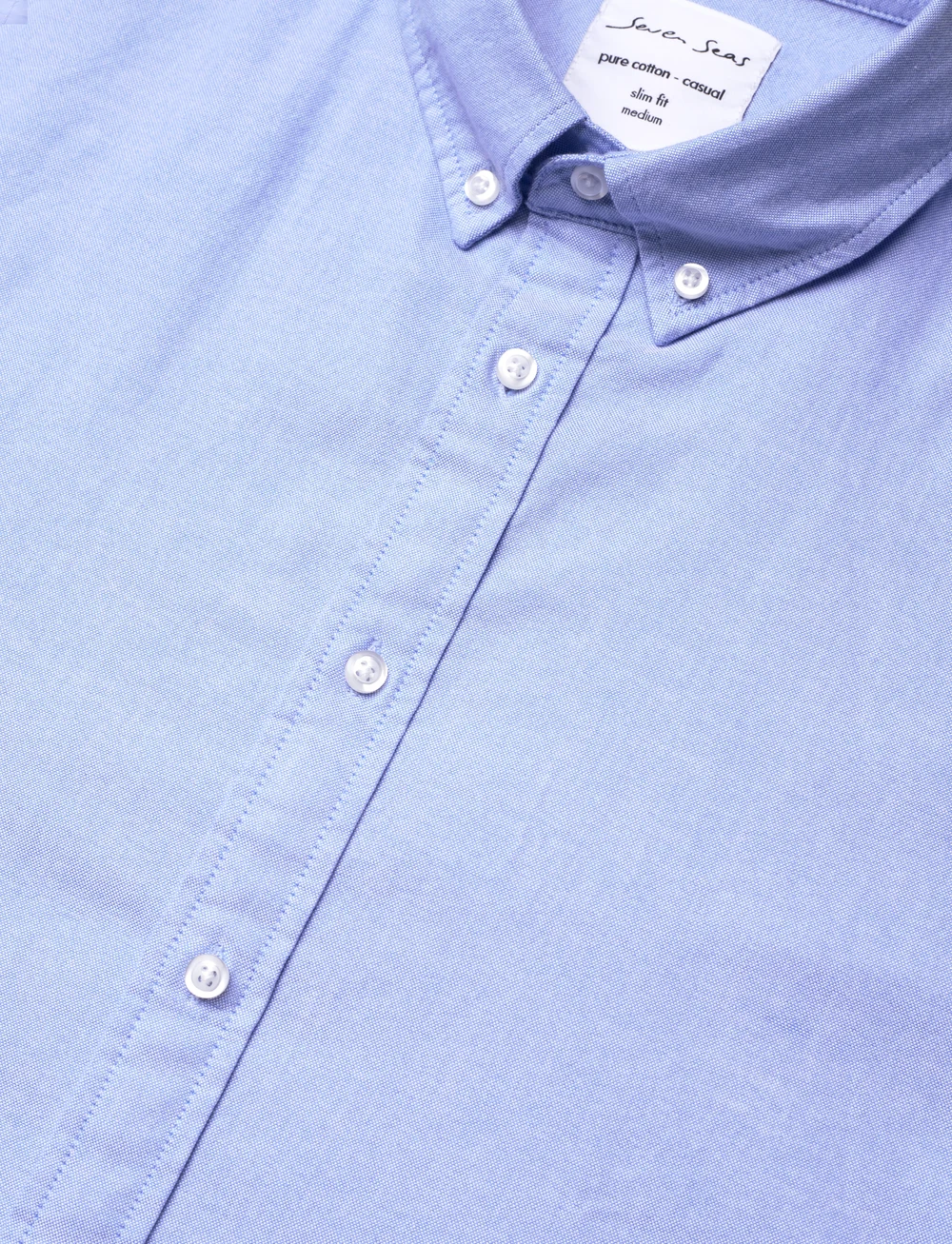 Seven Seas Copenhagen - SEVEN SEAS Oxford | slim - oxford-skjortor - light blue - 3