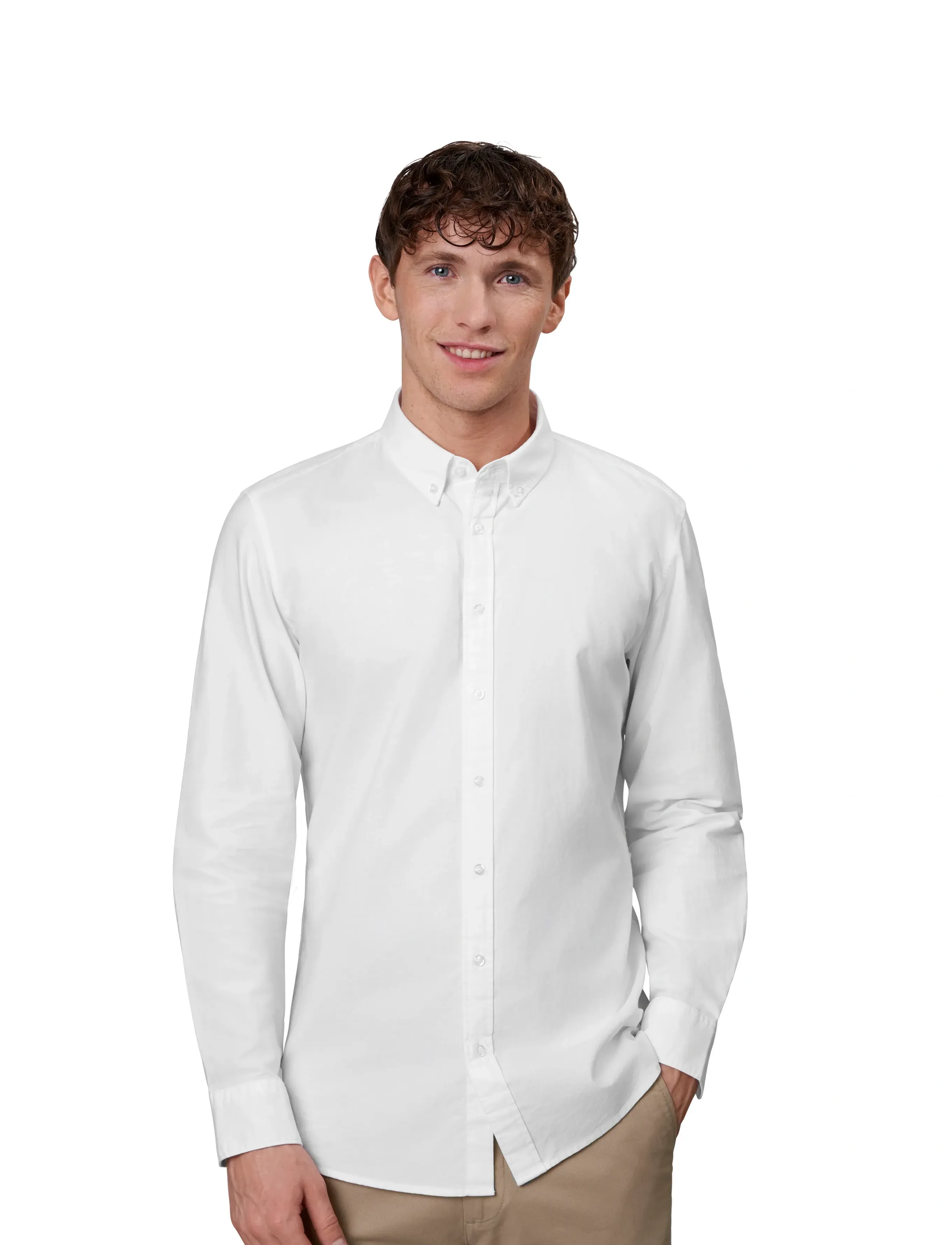 Seven Seas Copenhagen SEVEN SEAS Oxford | slim - Vetements - WHITE / white