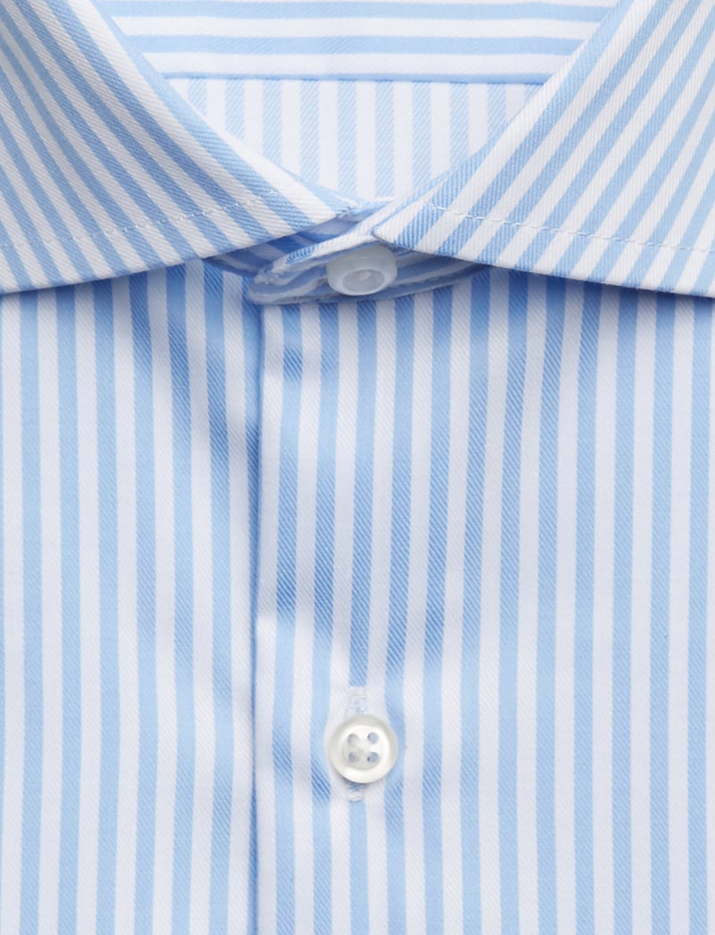 Seven Seas Copenhagen - SEVEN SEAS Fine Twill Cadet | modern - striped shirts - light blue - 2