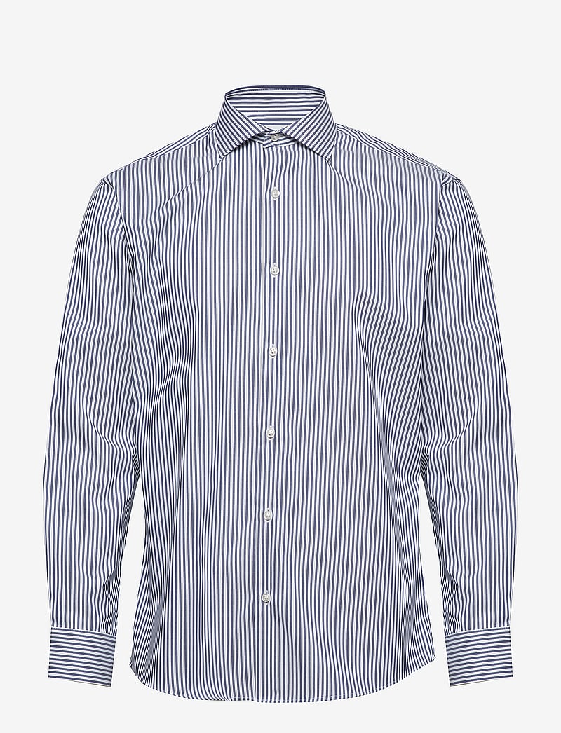 Seven Seas Copenhagen - SEVEN SEAS Fine Twill Cadet | modern - gestreifte hemden - navy - 0