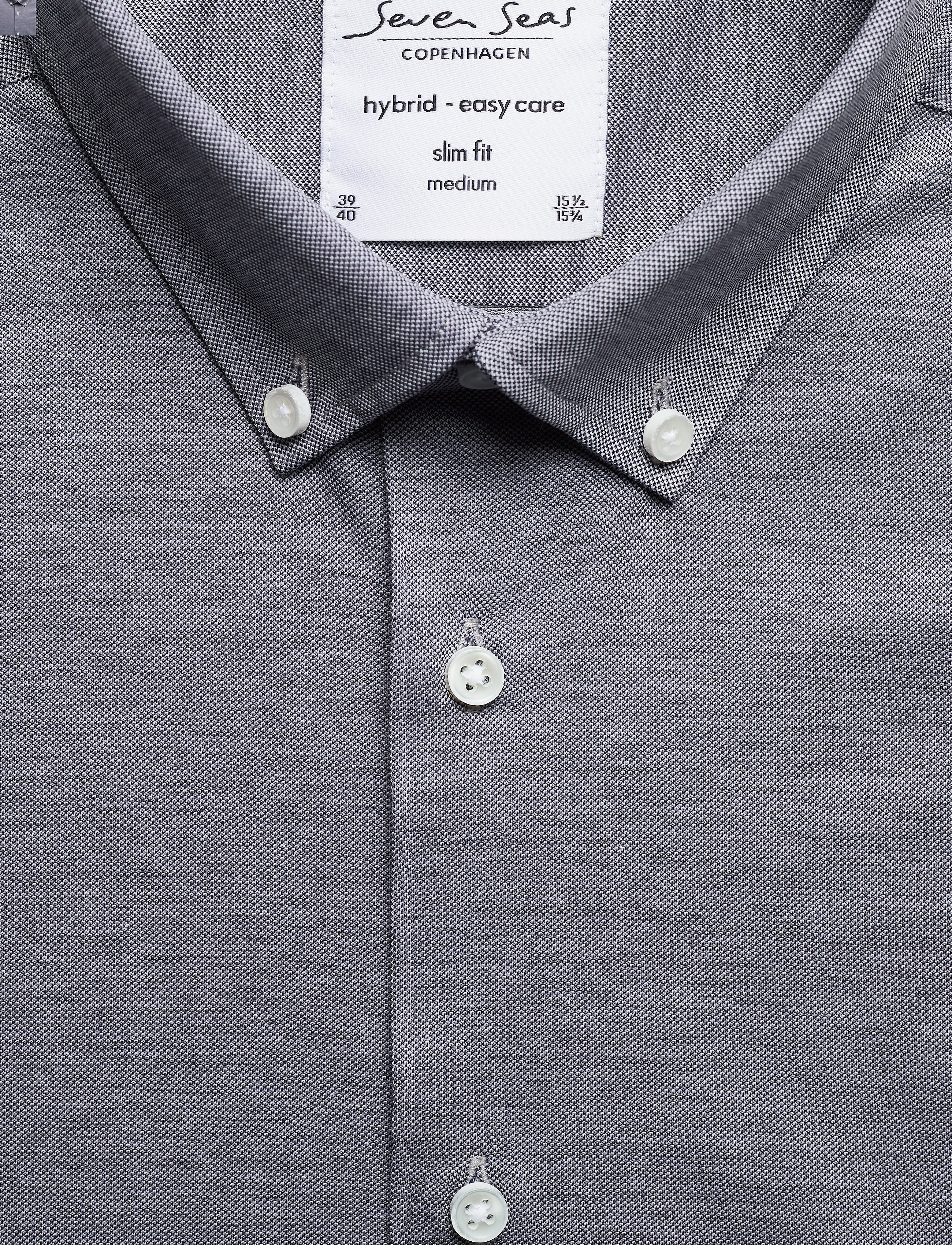 Seven Seas Copenhagen - SEVEN SEAS The Jersey | slim - formelle skjorter - grey - 3