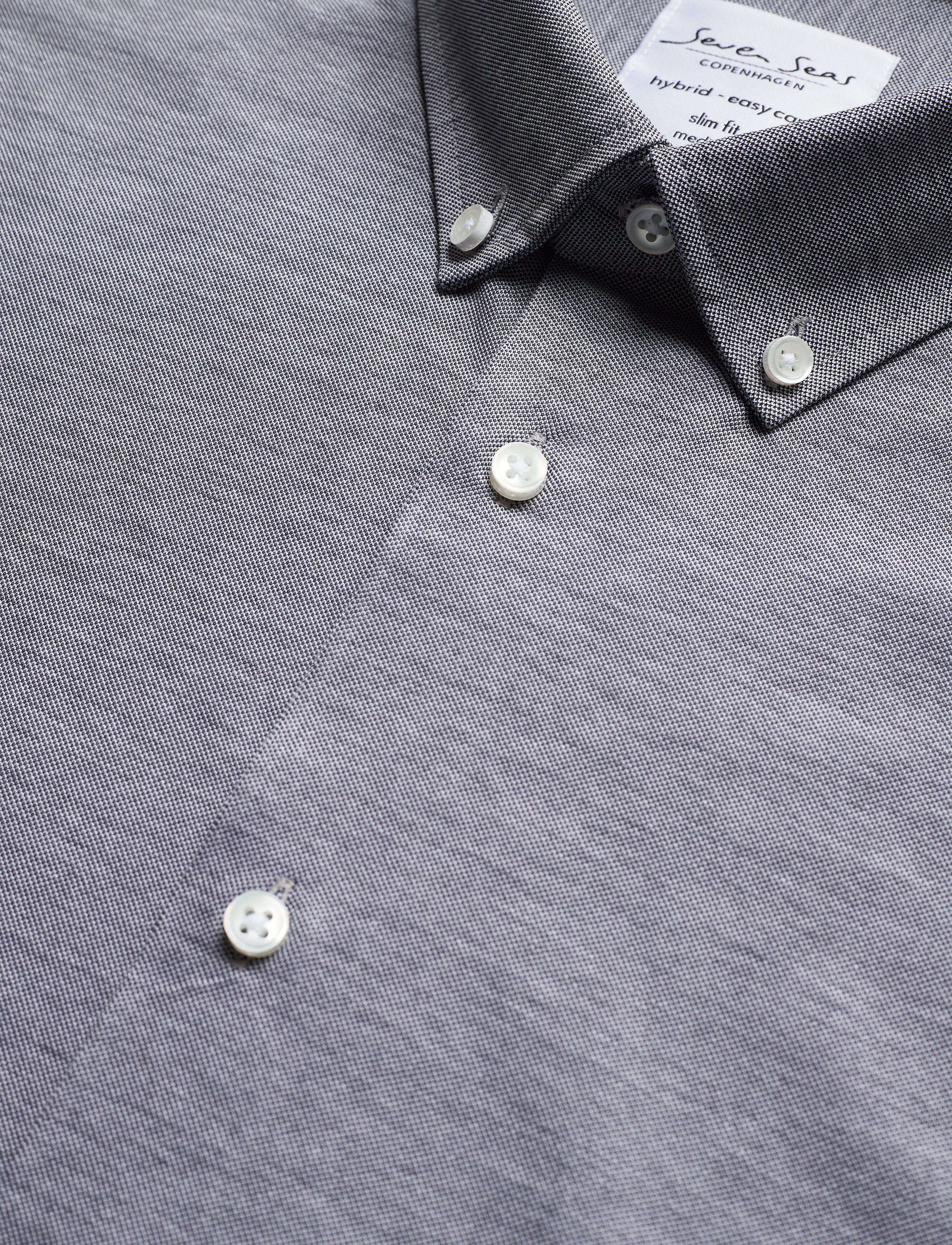 Seven Seas Copenhagen - SEVEN SEAS The Jersey | slim - formelle skjorter - grey - 4