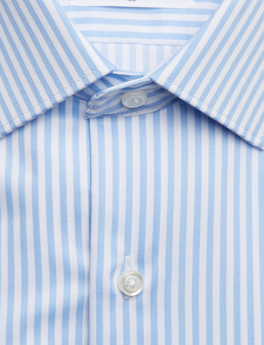 Seven Seas Copenhagen - SEVEN SEAS Fine Twill Cadet | slim - ametlikud särgid - light blue - 2