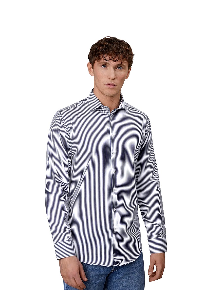 Seven Seas Copenhagen - SEVEN SEAS Fine Twill Cadet | slim - chemises d'affaires - navy - 0