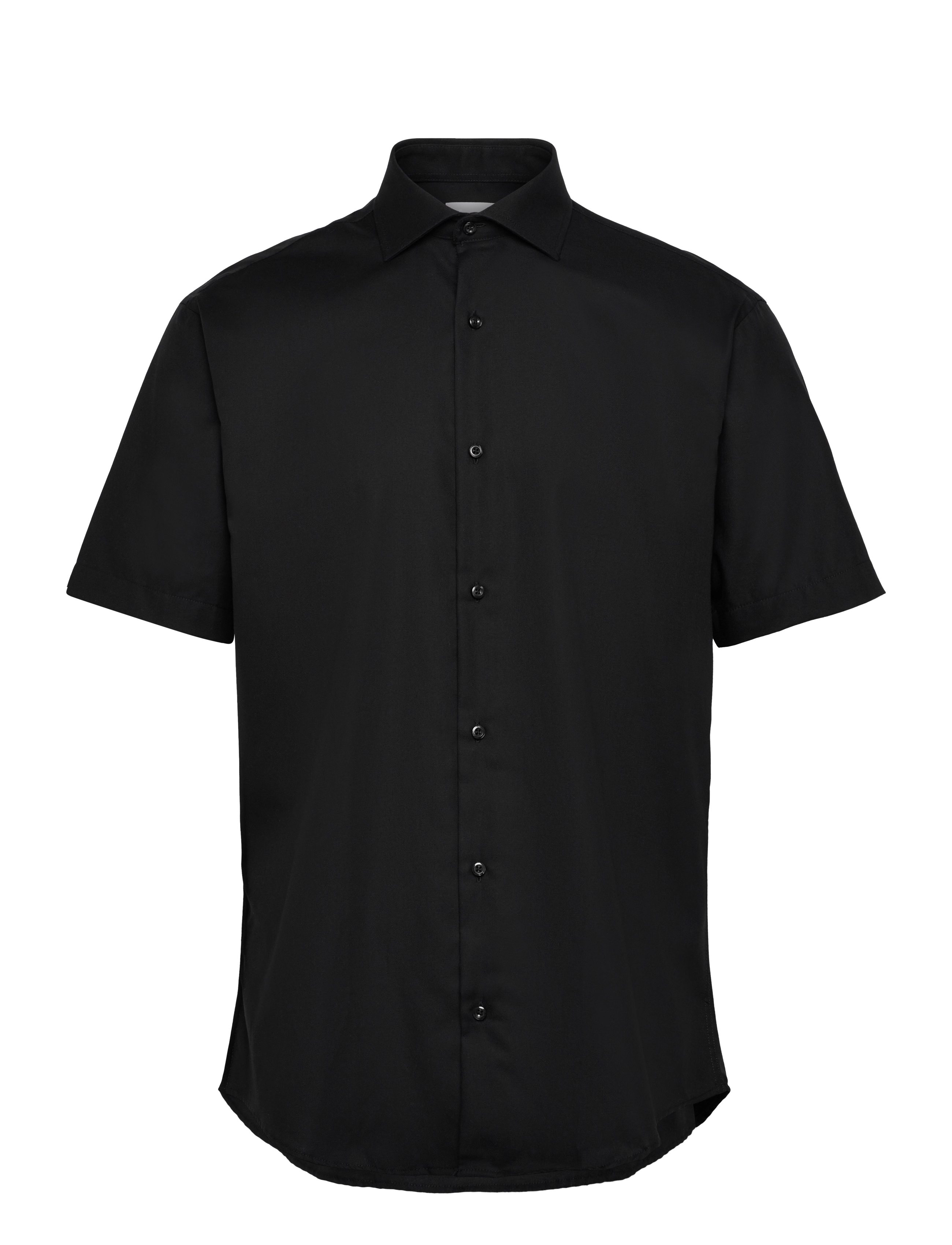 SEVEN SEAS COPENHAGEN Seven Seas Fine Twill | Modern | S/S Schwarz - S - Herren