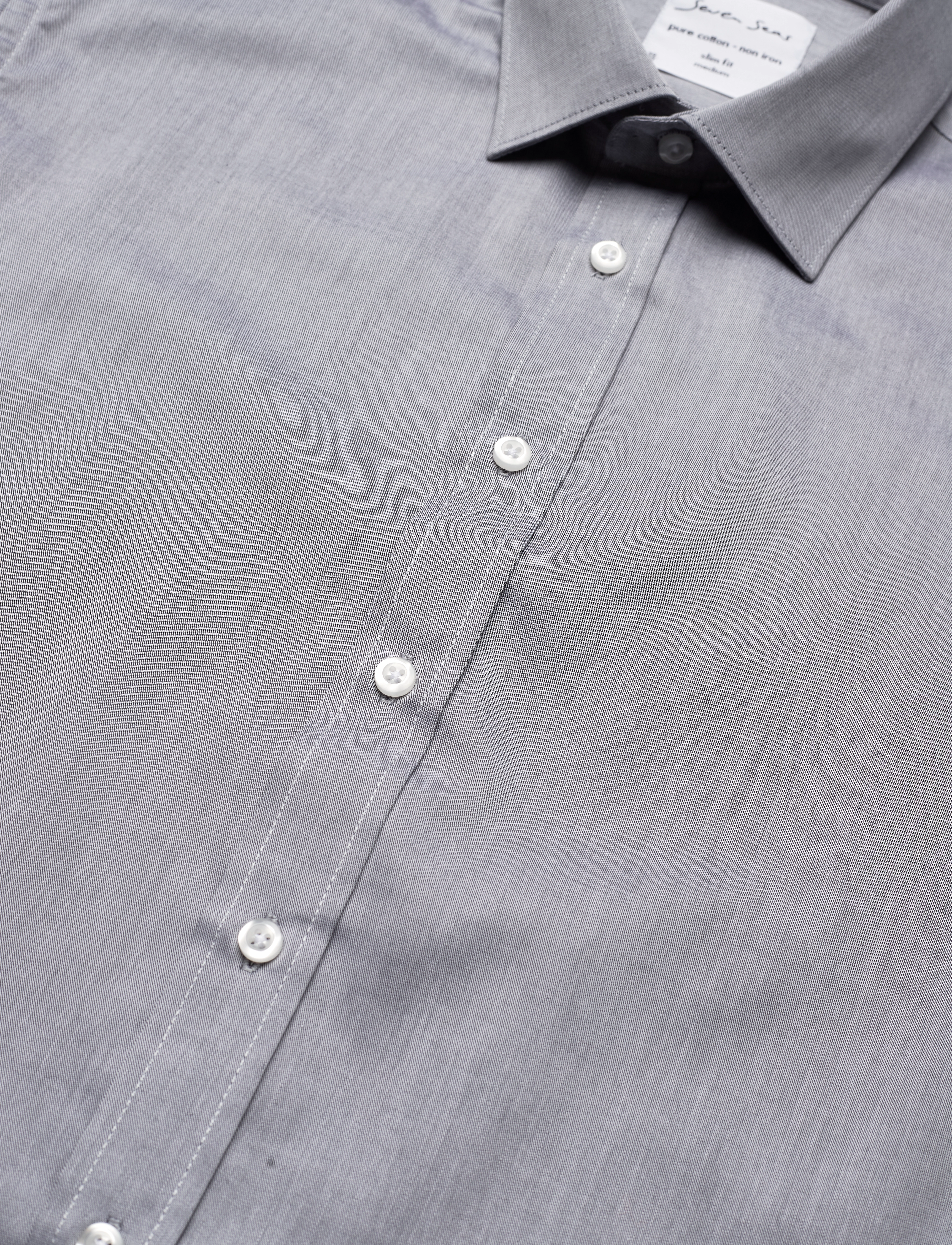 Seven Seas Copenhagen - SEVEN SEAS Fine Twill | slim - kostymskjortor - silver grey - 3