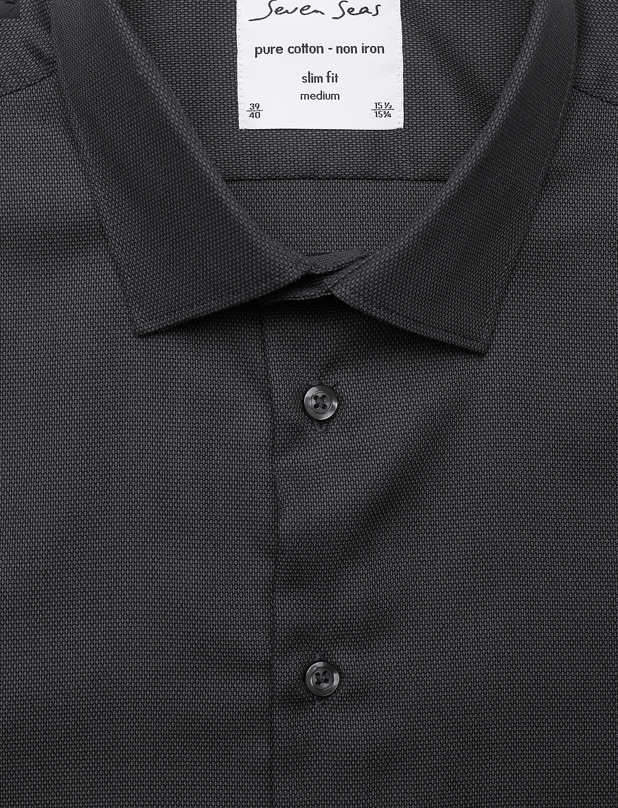 Seven Seas Copenhagen - SEVEN SEAS Royal Oxford | slim - oxford skjorter - charcoal - 2