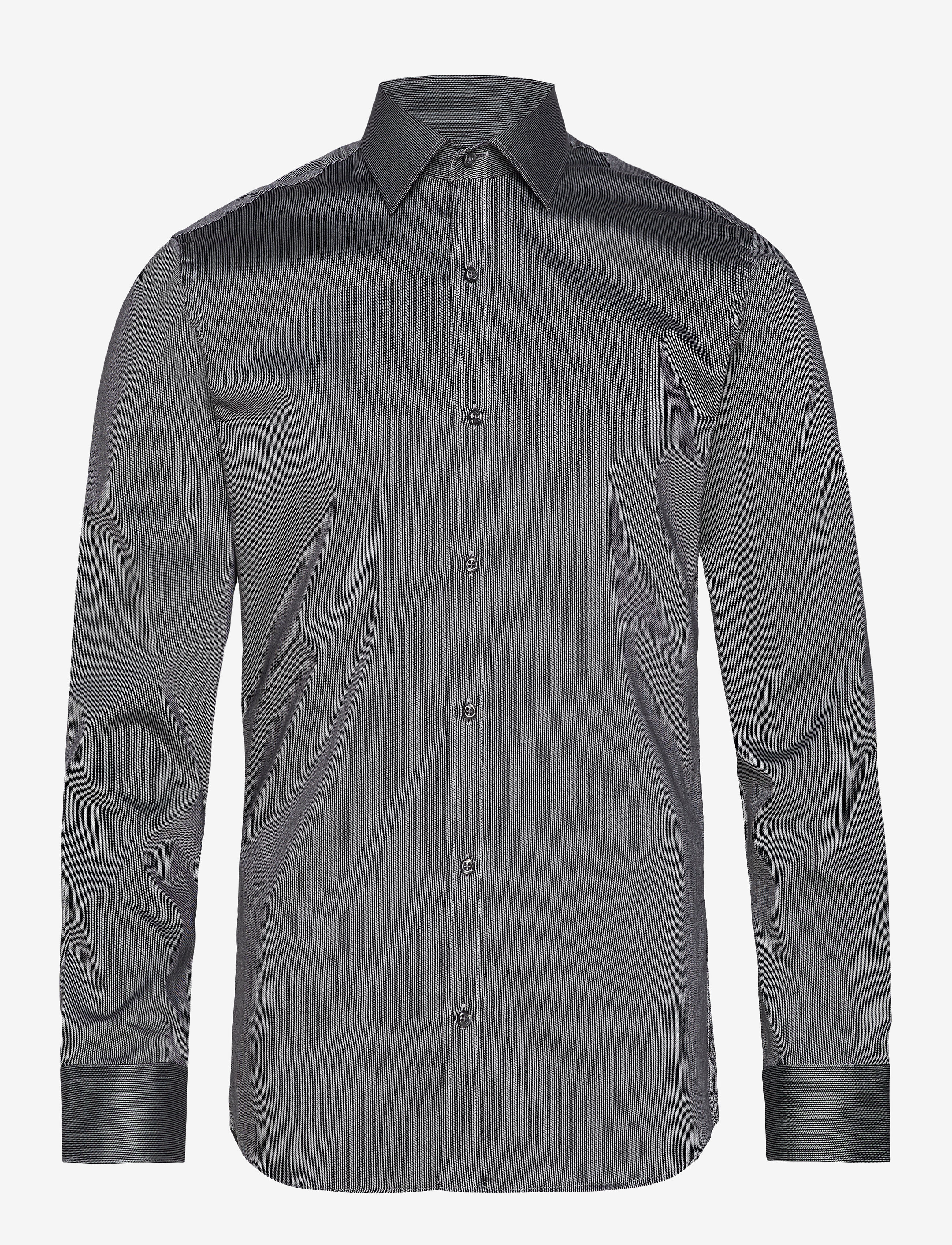 SEVEN SEAS Fine Twill California | slim - DARK GREY