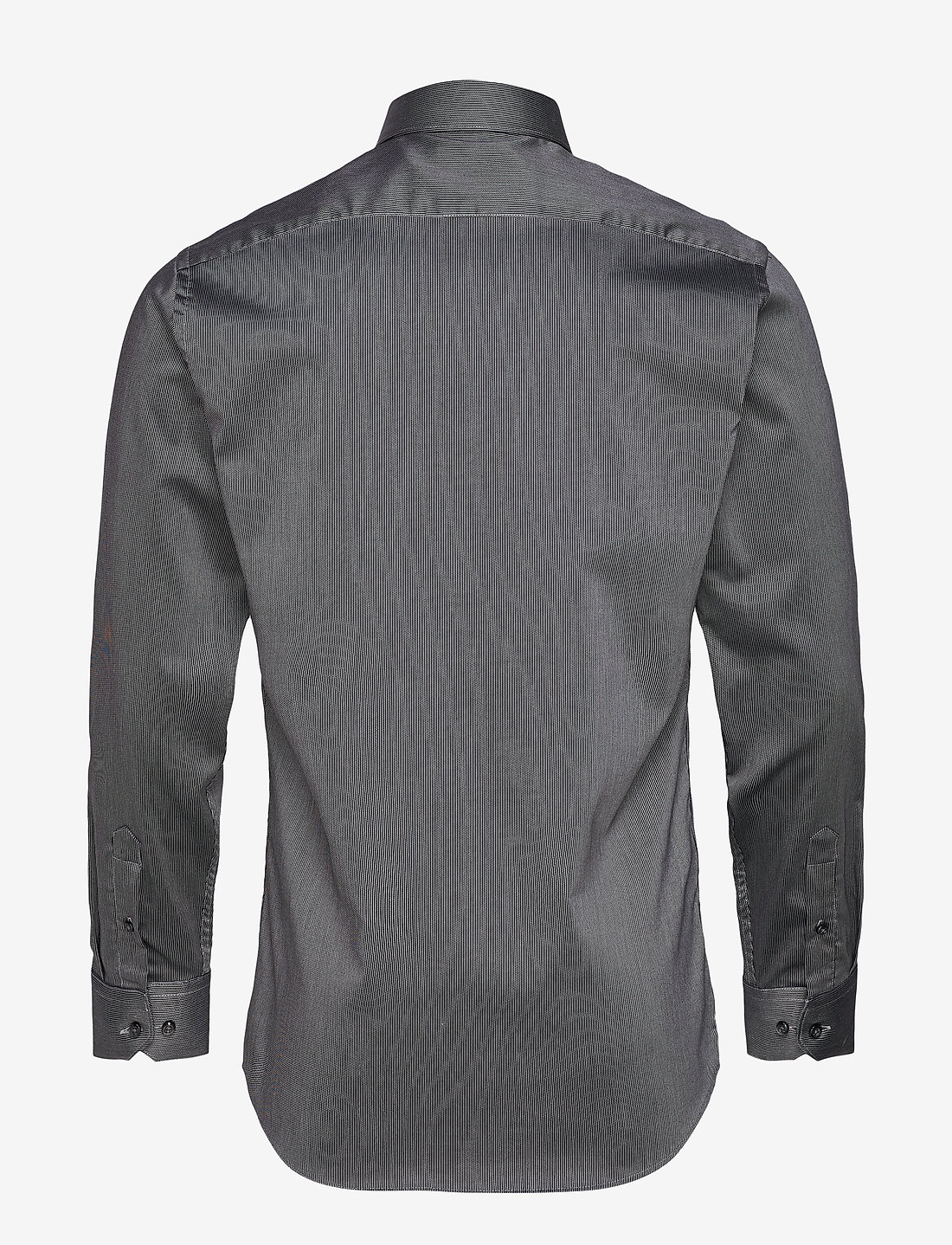 Seven Seas Copenhagen - SEVEN SEAS Fine Twill California | slim - stribede skjorter - dark grey - 1