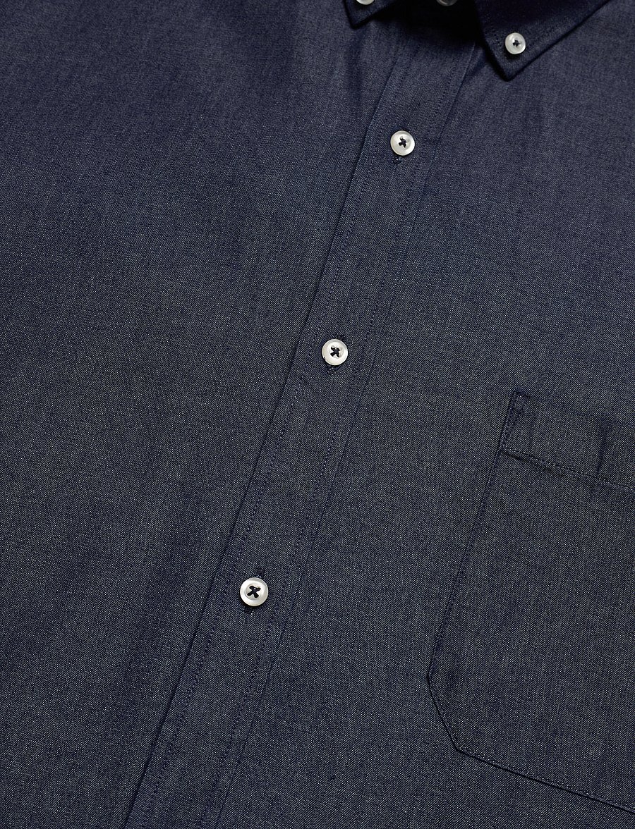 Seven Seas Copenhagen - SEVEN SEAS Soft Denim | modern - denimowe koszulki - indigo - 4