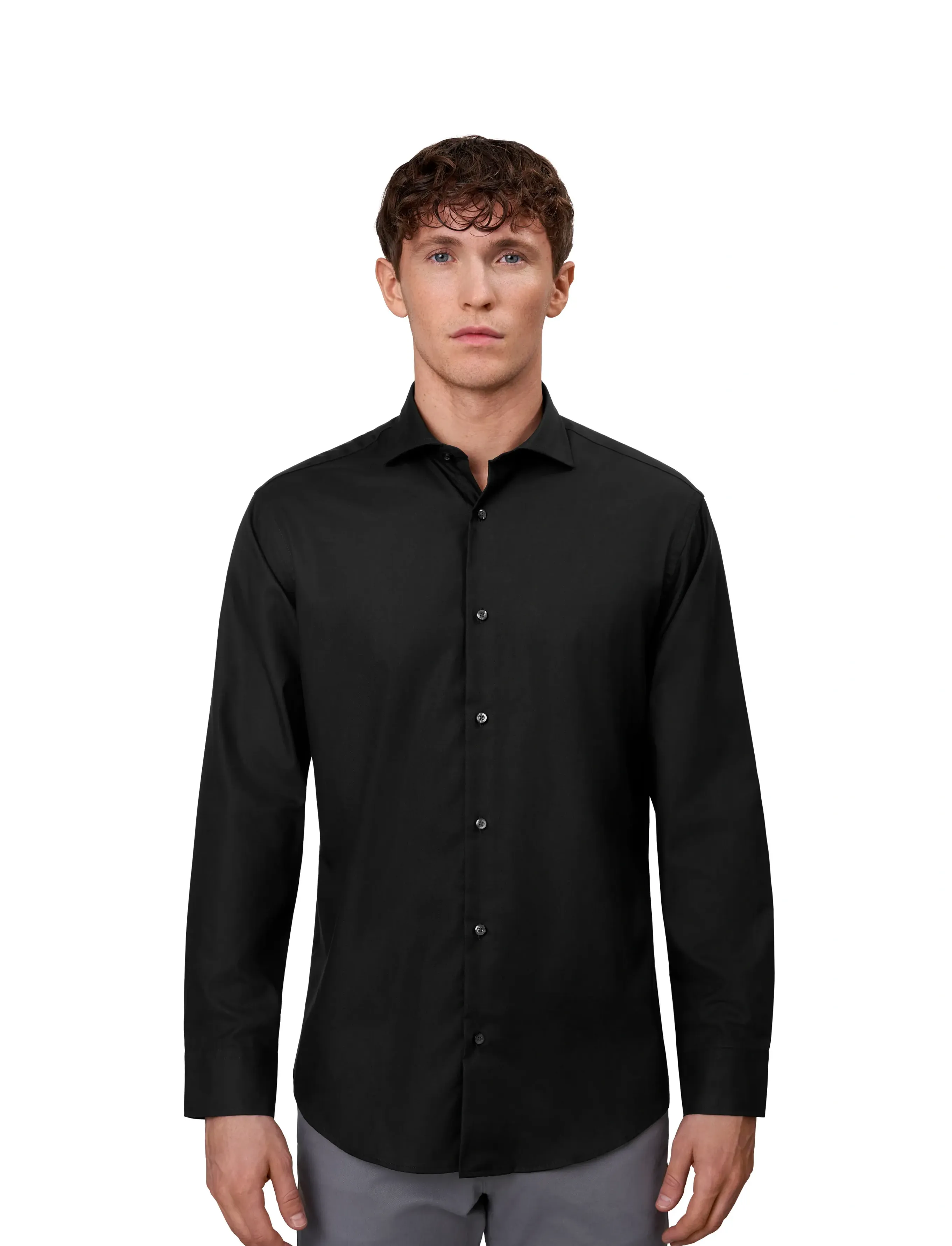 Seven Seas Copenhagen Seven Seas Fine Twill | Modern, S, Black, Skjorter > Business, Herre