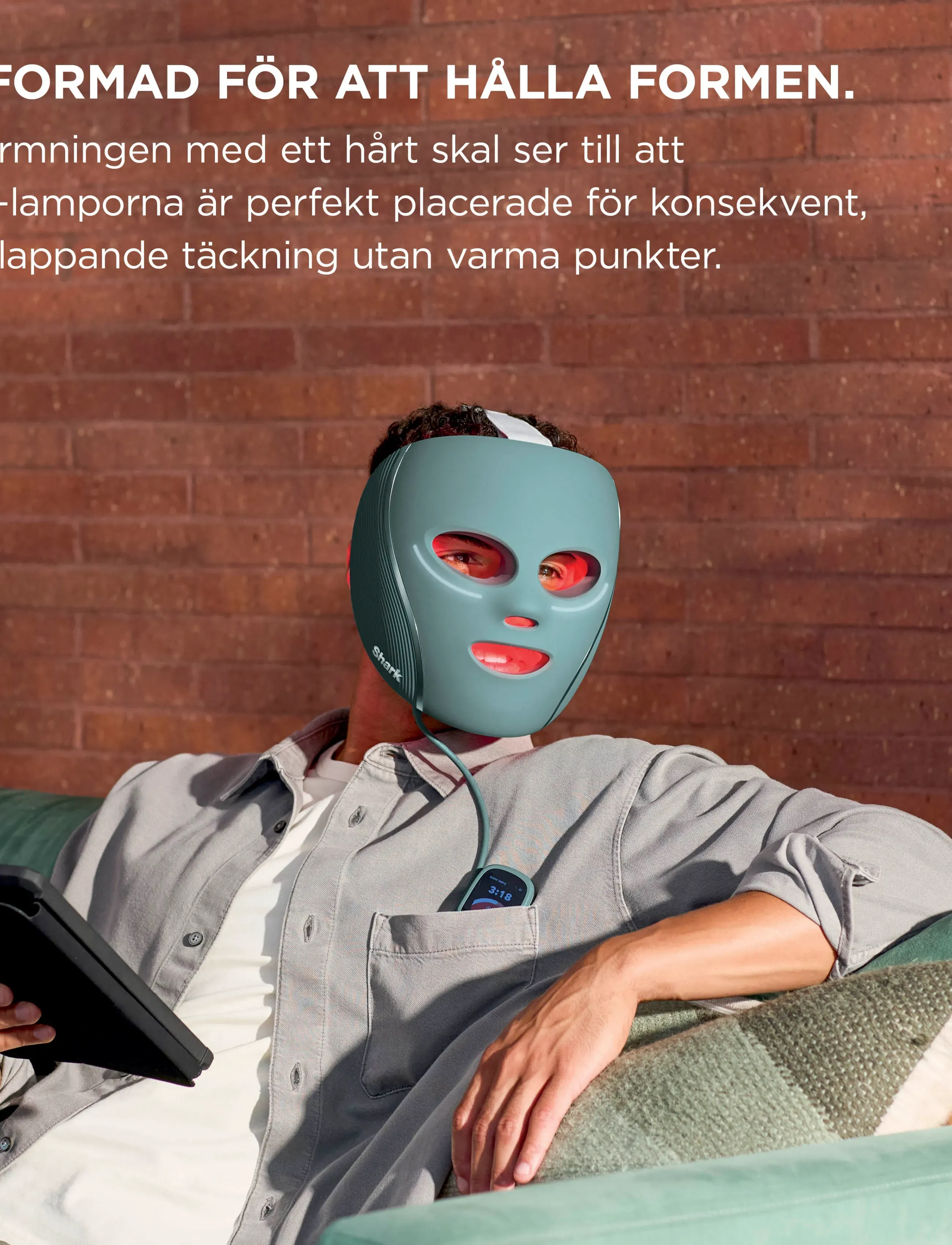 Shark - Shark CryoGlow Blemish Repair Mask with Charging Stand - beauty tech - white - 4
