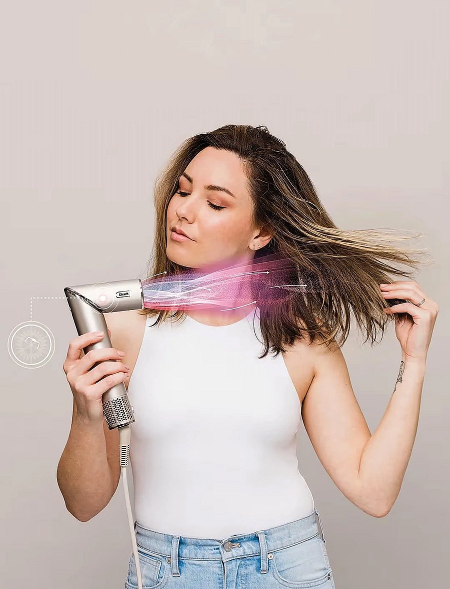 Shark - Shark FlexStyle 3-in-1 Hair Styler & Dryer - Stone HD426SLEU - soojendusega lokirullid - silver - 3