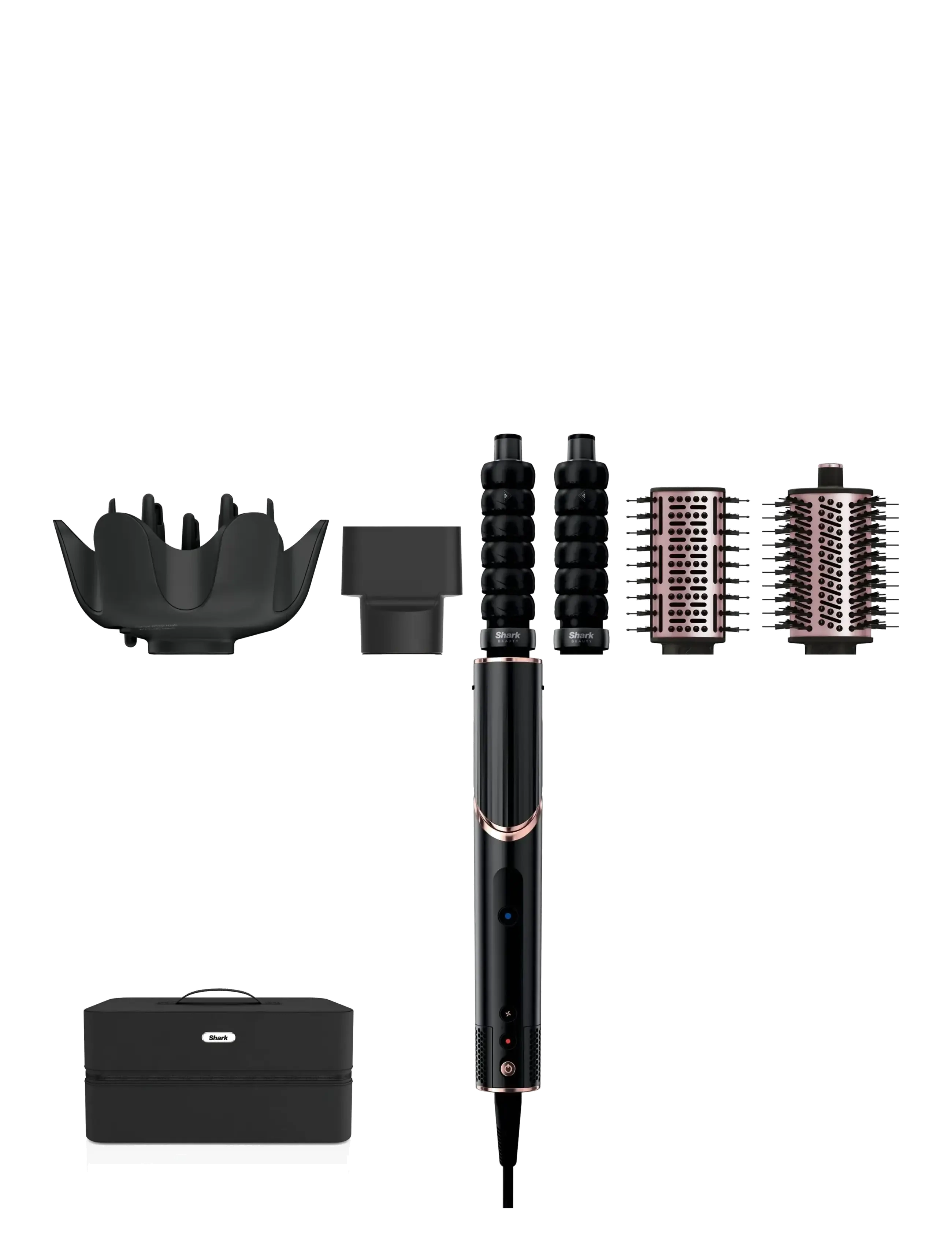 Shark Flexstyle 5-In-1 Air Styler & Hair Dryer With Storage Case Black Hd446Eu, Tørretumbler, Sort, Str: ONE SIZE