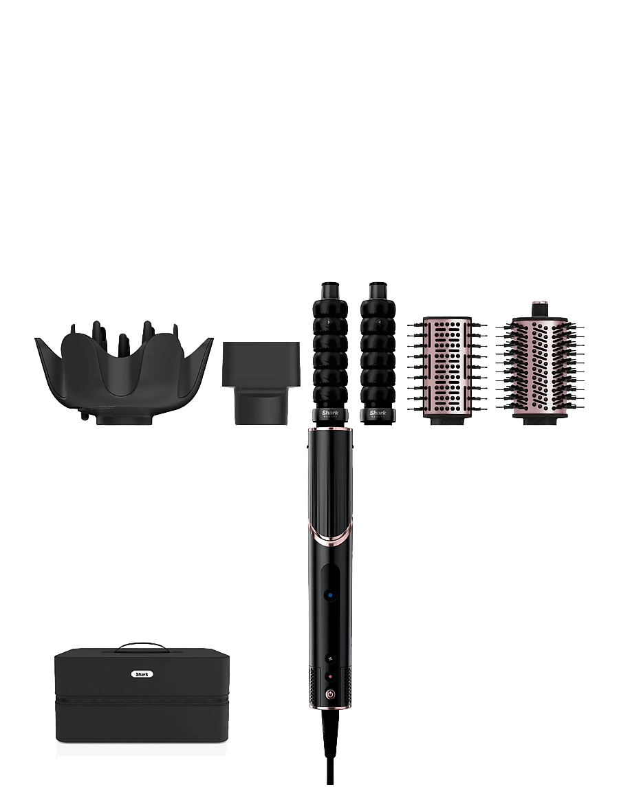 Shark - Shark FlexStyle 5-in-1 Air Styler & Hair Dryer with Storage Case - Black HD446EU - soojendusega lokirullid - black - 1