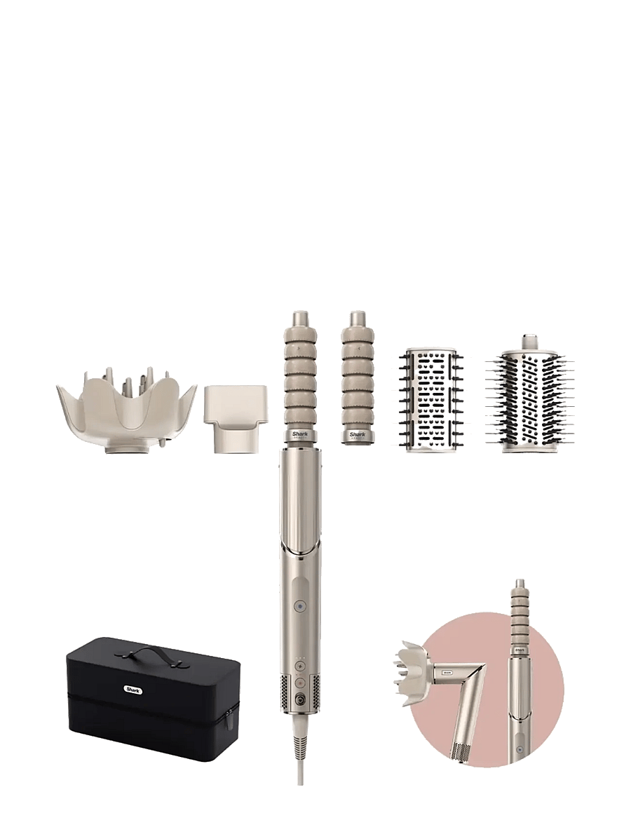 Shark - Shark FlexStyle 5-in-1 Air Styler & Hair Dryer with Storage Case - Stone HD446SLEU - Šildomi plaukų suktukai - silver - 1