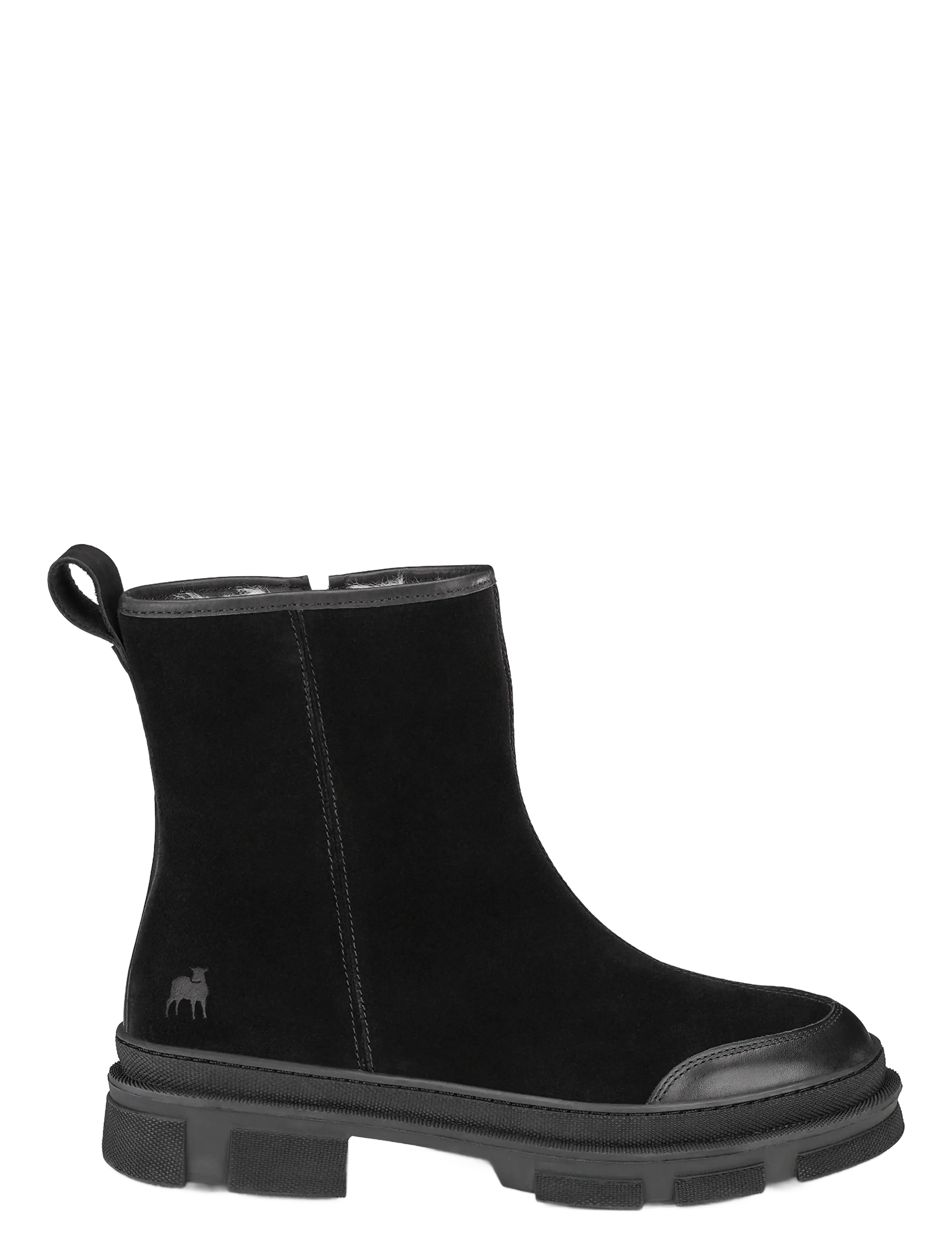 Shepherd Serena boots - Teddy boots - BLACK SUEDE / black