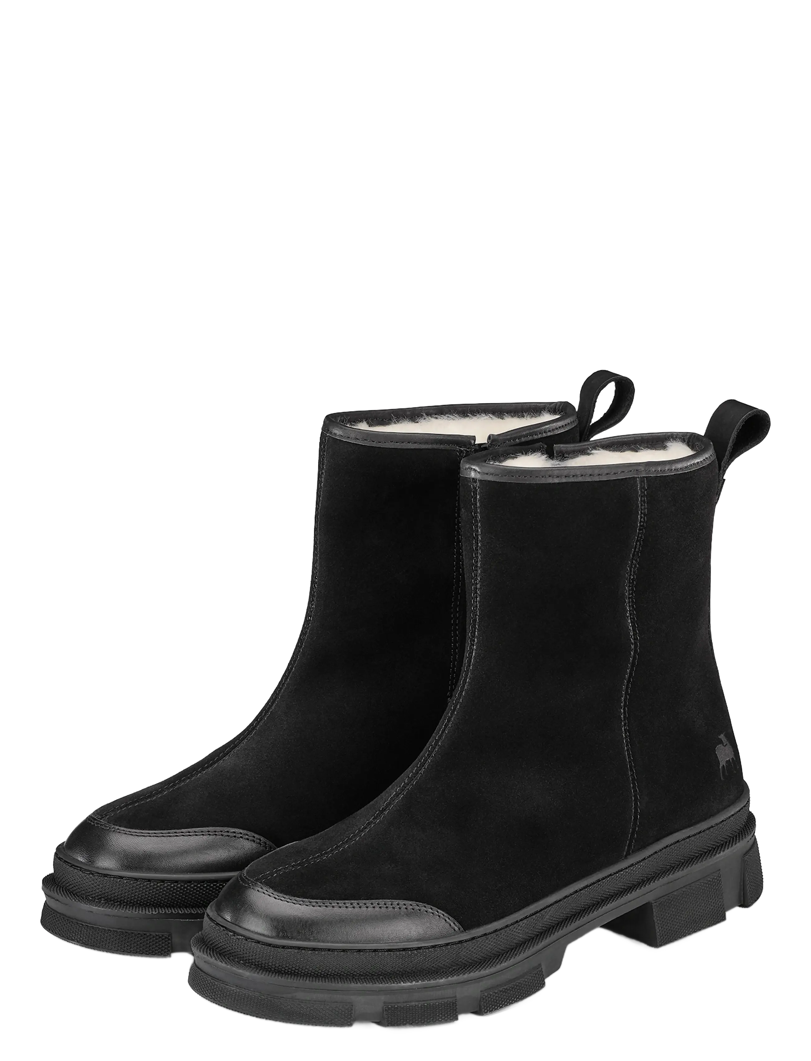 Shepherd - Serena boots - teddy boots - black suede - 1