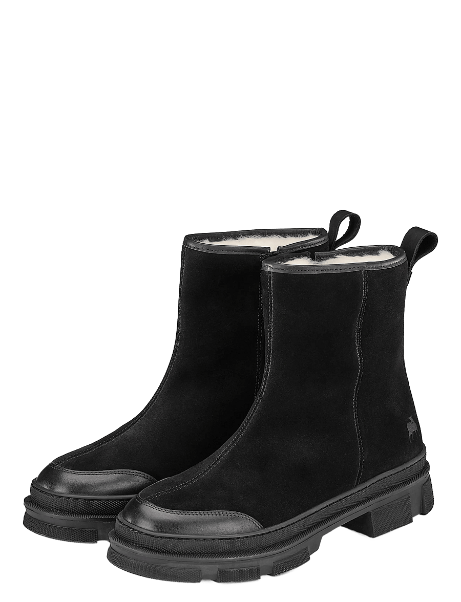 Shepherd - Serena boots - teddy boots - black suede - 1