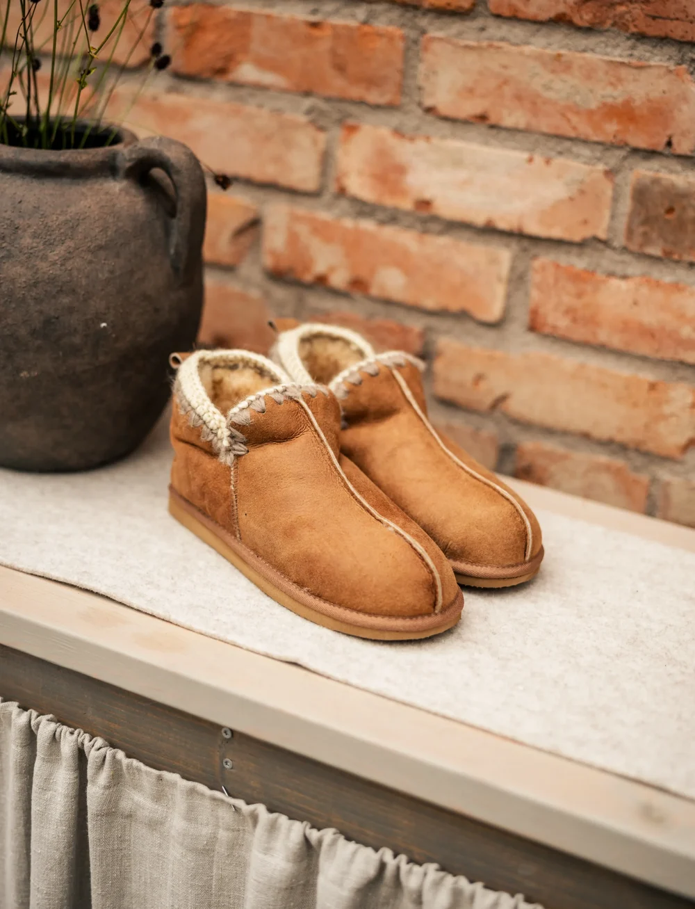 Shepherd - Juliet tofflor - varmfodrade skor - antique/cognac - 0