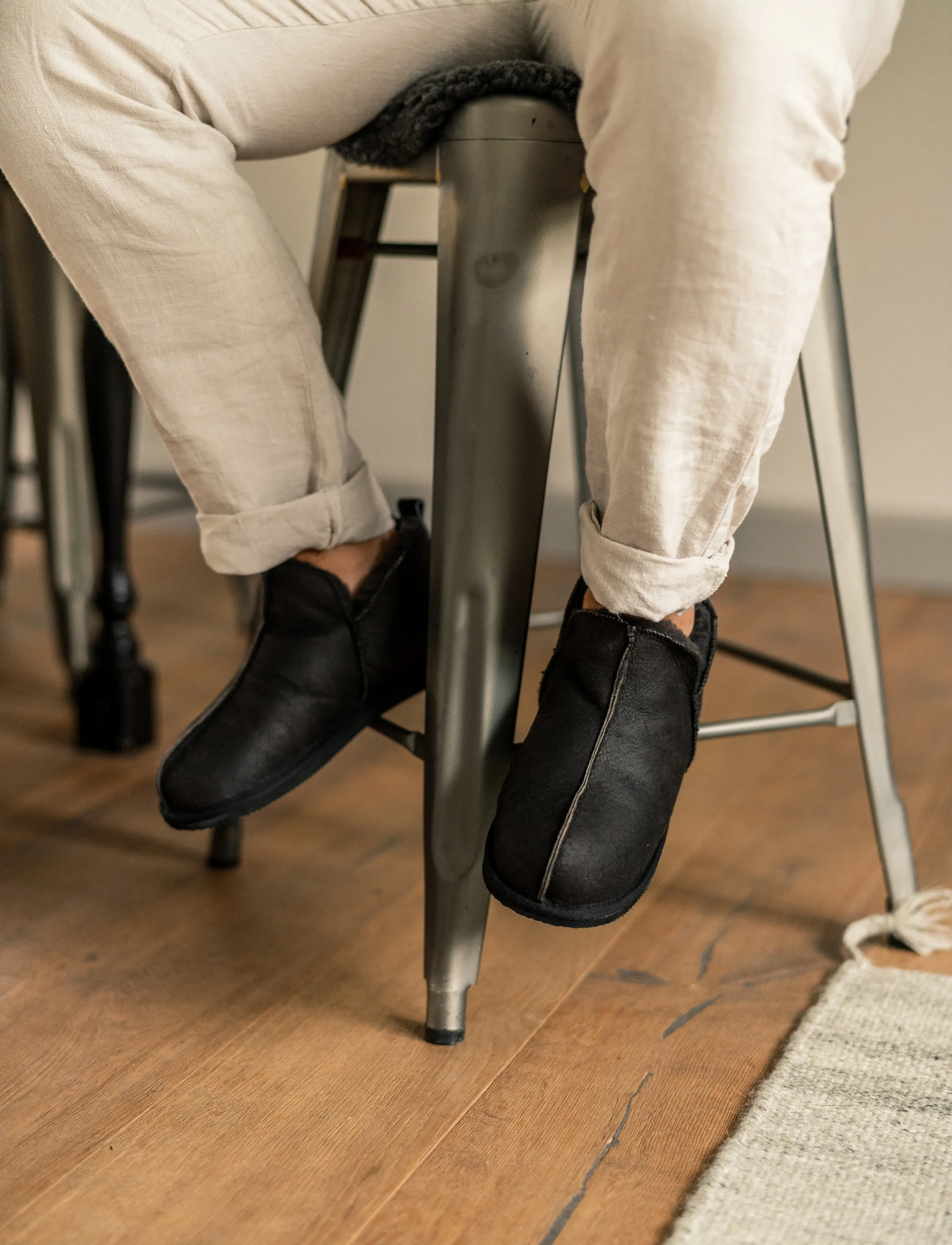 Shepherd Anton - Hausschuhe - MATT BLACK / black