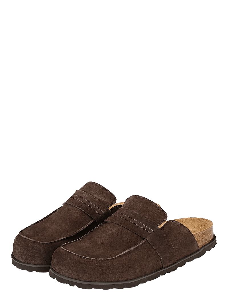 Shepherd - Petra tofflor - tasapohjaiset pistokkaat - brown suede - 2