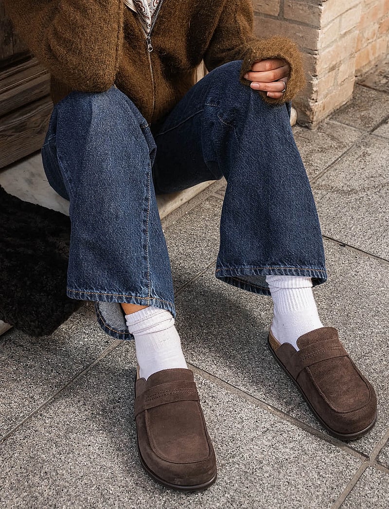 Shepherd - Petra tofflor - tasapohjaiset pistokkaat - brown suede - 0