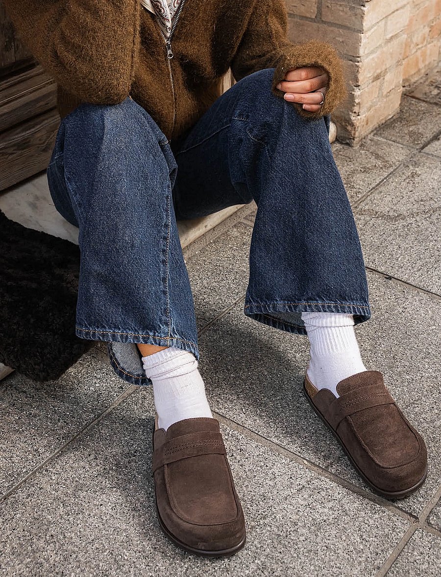 Shepherd - Petra tofflor - platta mules - brown suede - 0