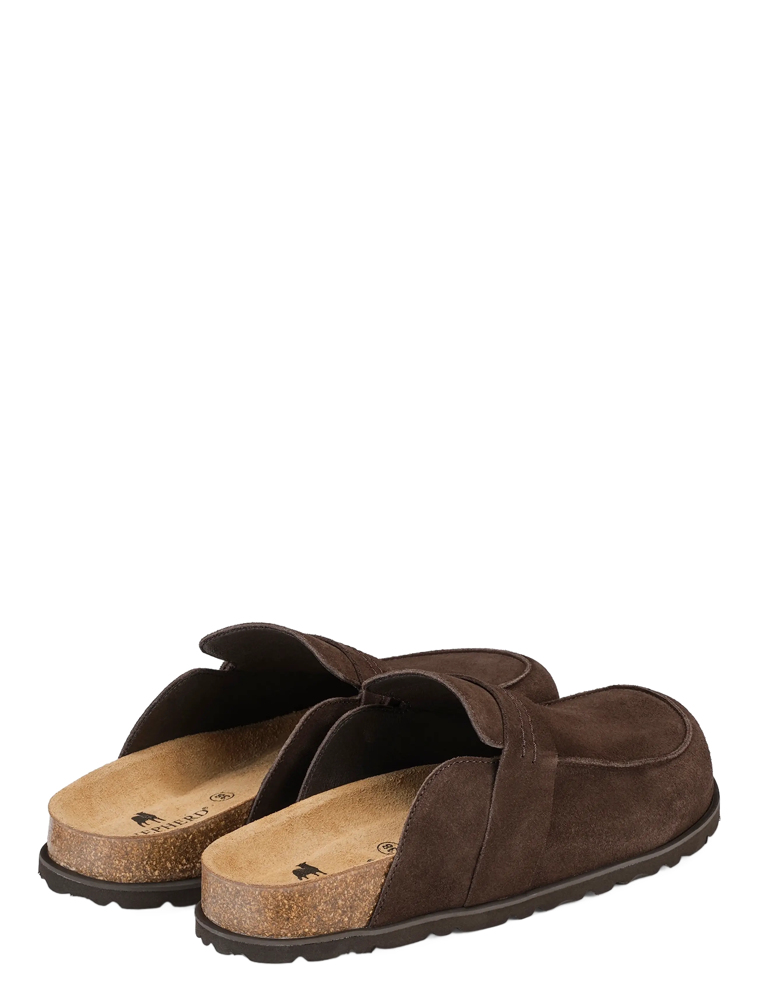 Shepherd - Petra tofflor - flat mules - brown suede - 3