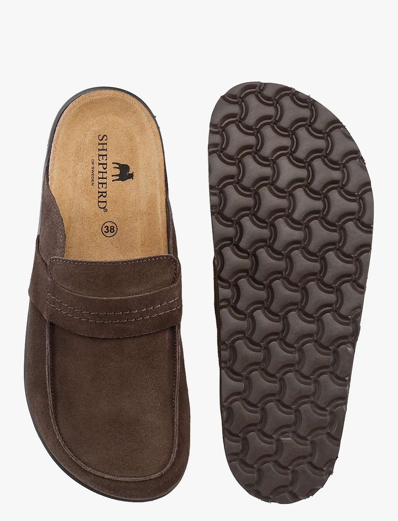 Shepherd - Petra tofflor - tasapohjaiset pistokkaat - brown suede - 4