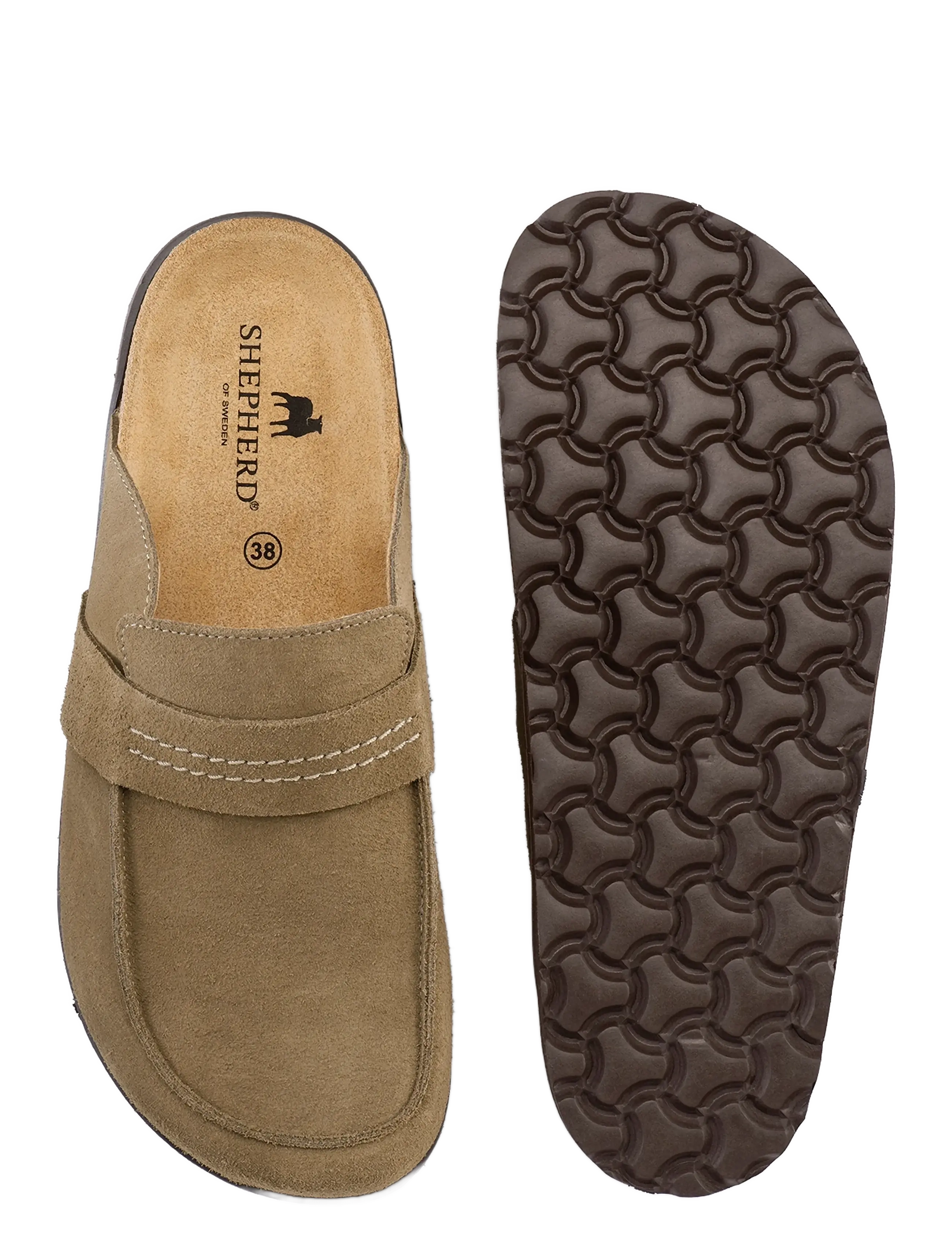Shepherd - Petra tofflor - flache pantoletten - taupe - 4