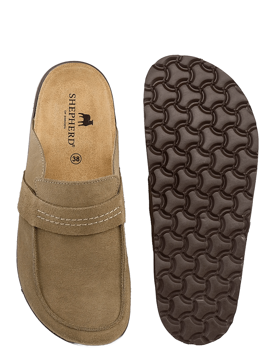 Shepherd - Petra tofflor - flache pantoletten - taupe - 4