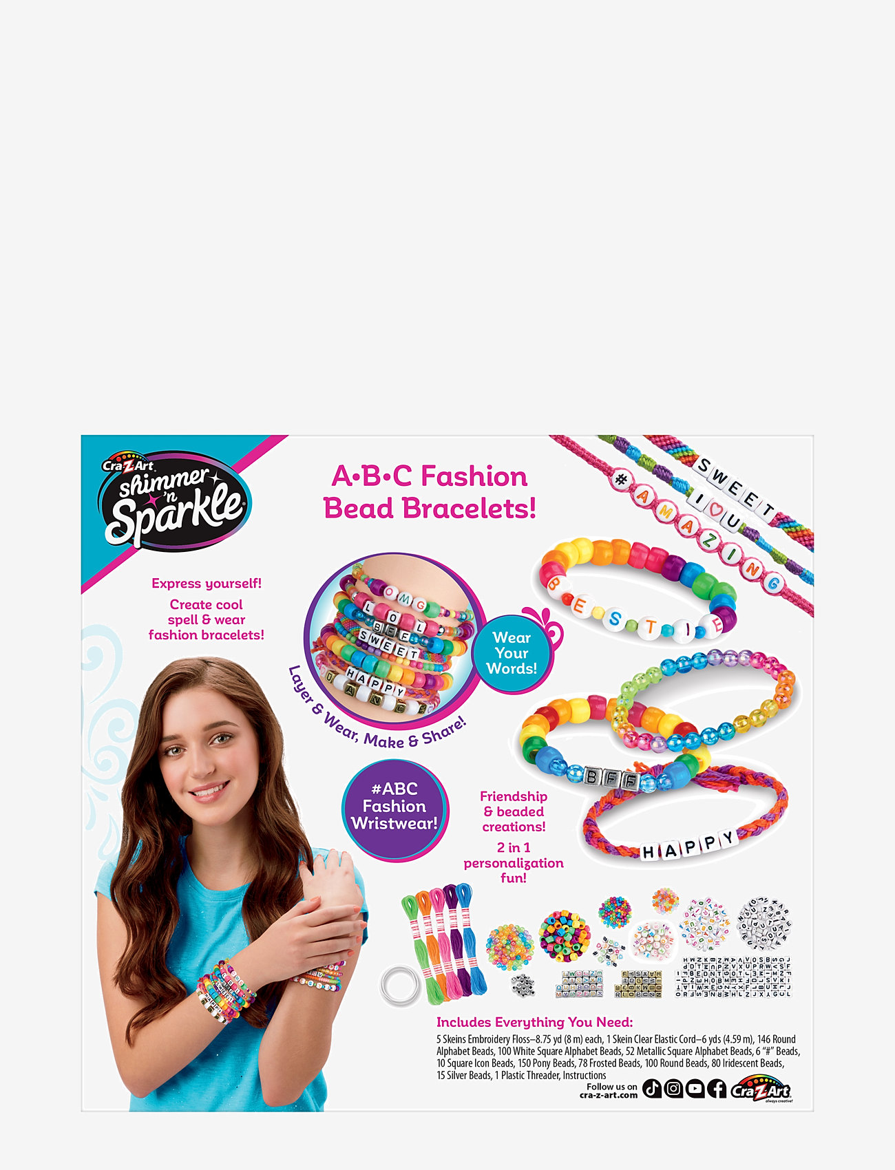 SHIMMER N SPARKLE - SHIMMER N SPARKLE ABC BEADS BRACELETS - smycken & accessoarer - multi colour - 1