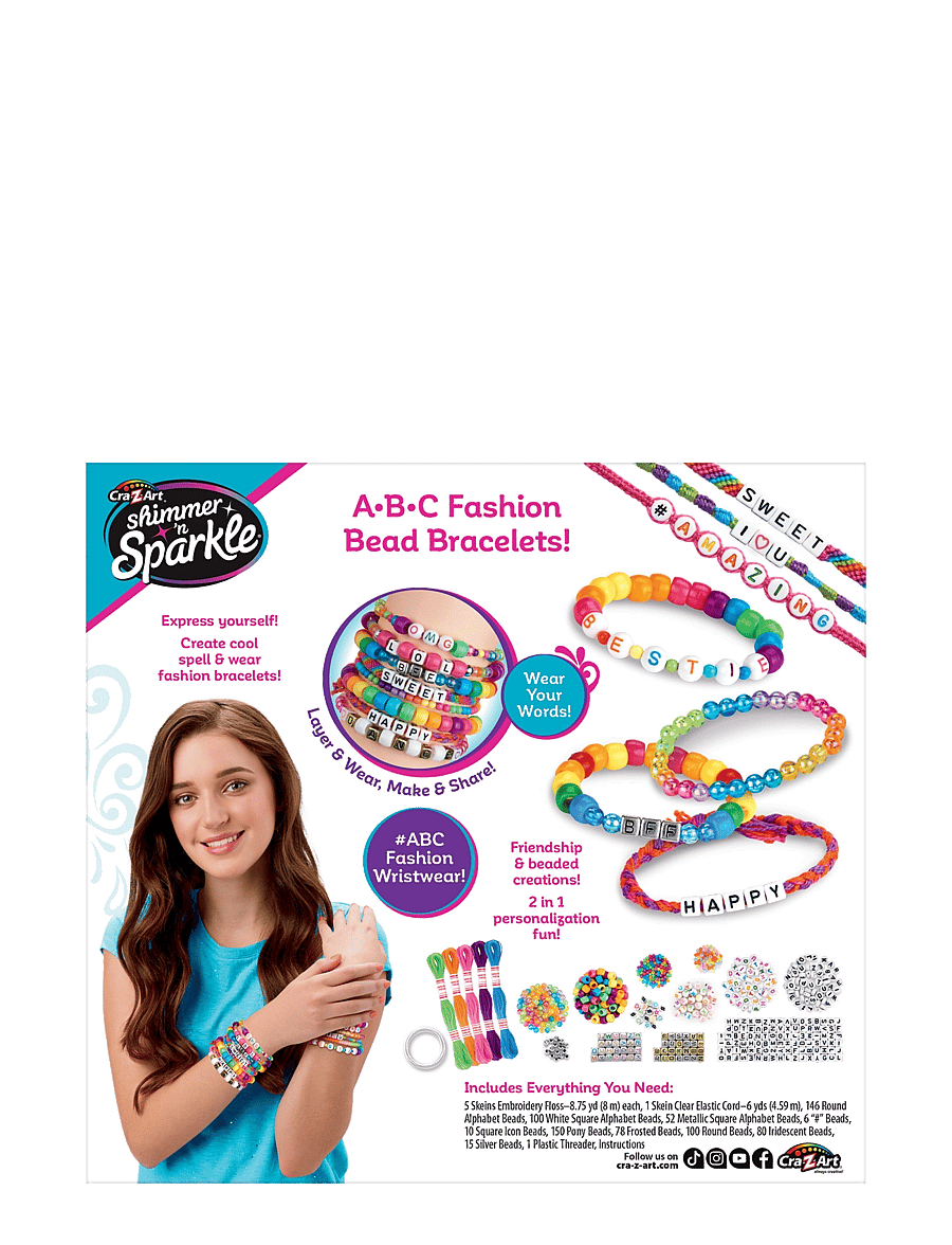 SHIMMER N SPARKLE - SHIMMER N SPARKLE ABC BEADS BRACELETS - skartgripir og fylgihlutir - multi colour - 1