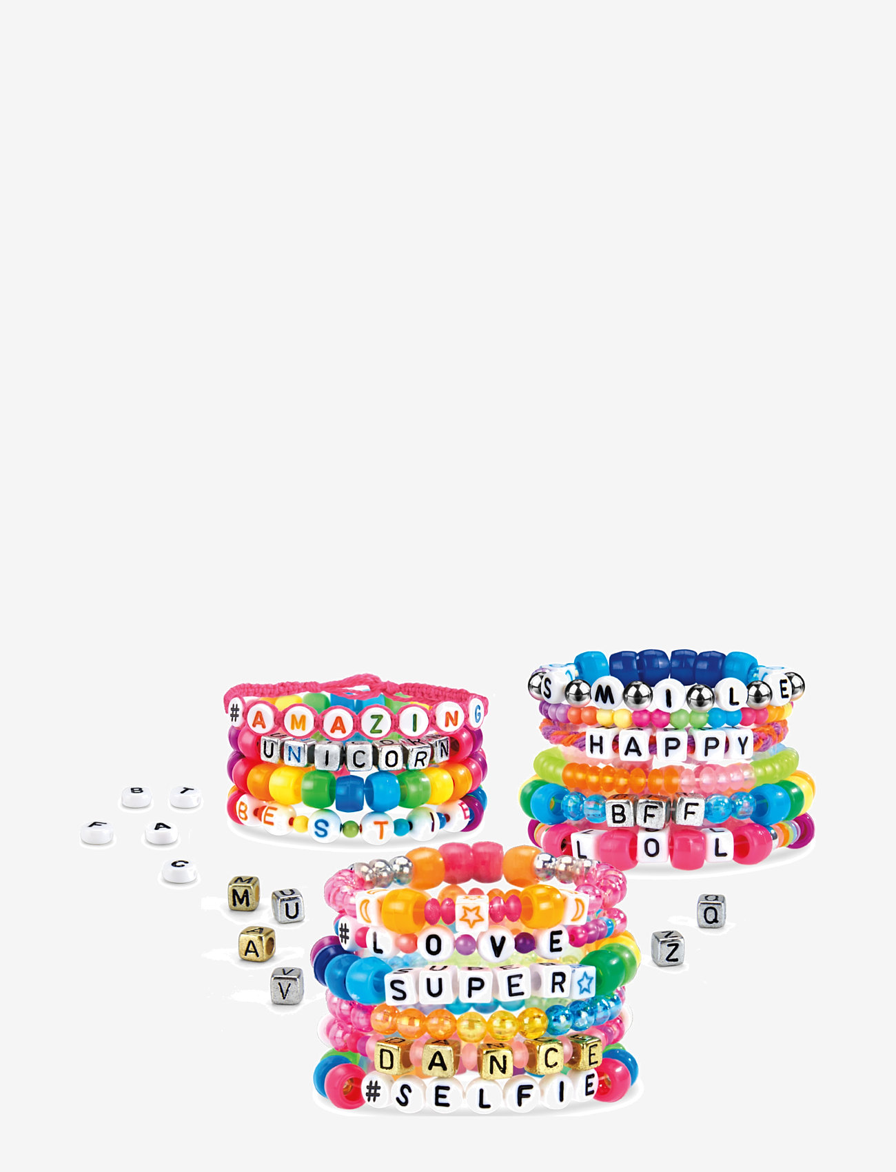 SHIMMER N SPARKLE - SHIMMER N SPARKLE ABC BEADS BRACELETS - smycken & accessoarer - multi colour - 3