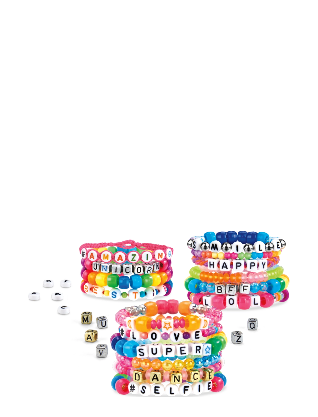 SHIMMER N SPARKLE - SHIMMER N SPARKLE ABC BEADS BRACELETS - smykker & accessories - multi colour - 3