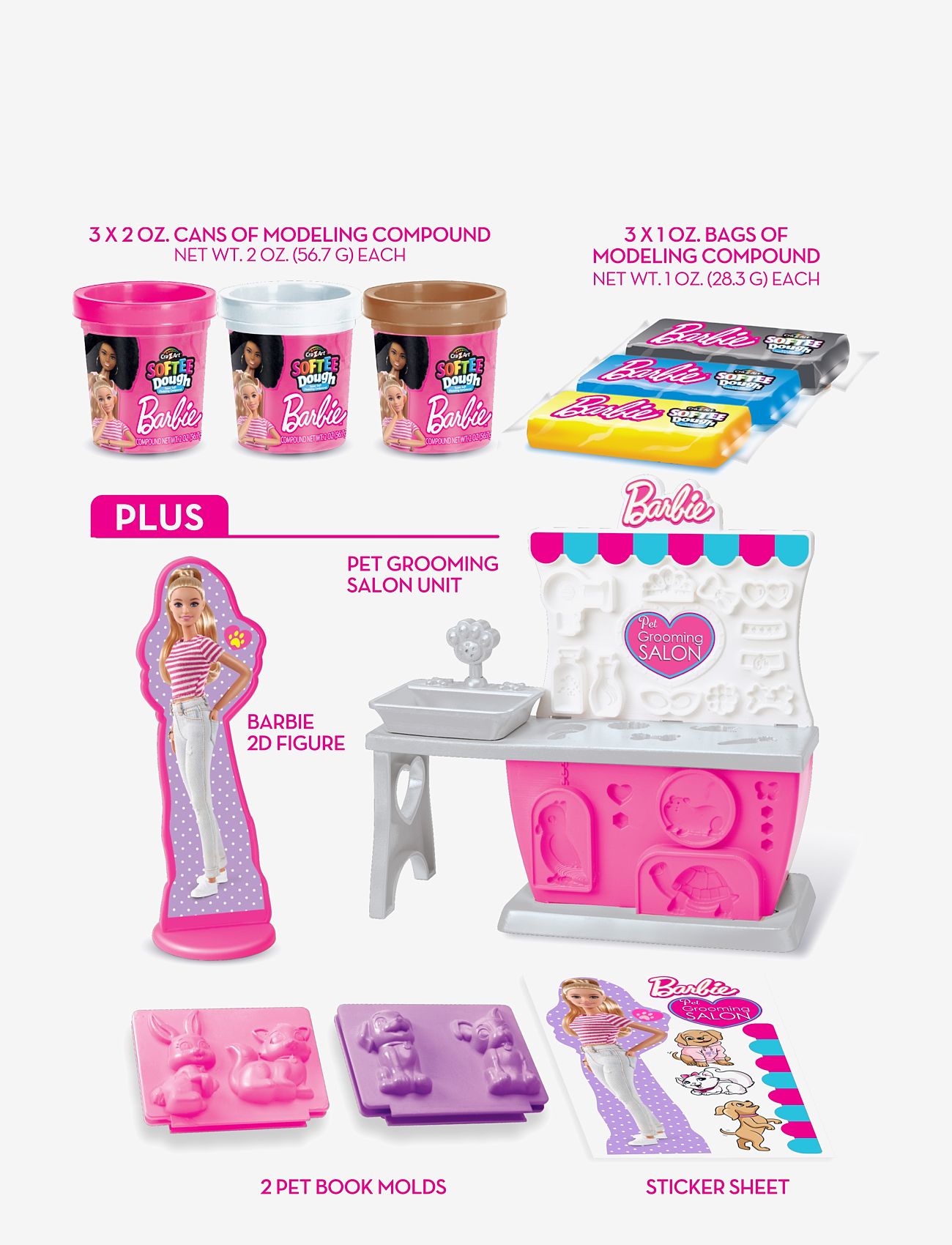 SHIMMER N SPARKLE - SHIMMER N SPARKLE BARBIE PET SHOP - modellervoks - multi colour - 3