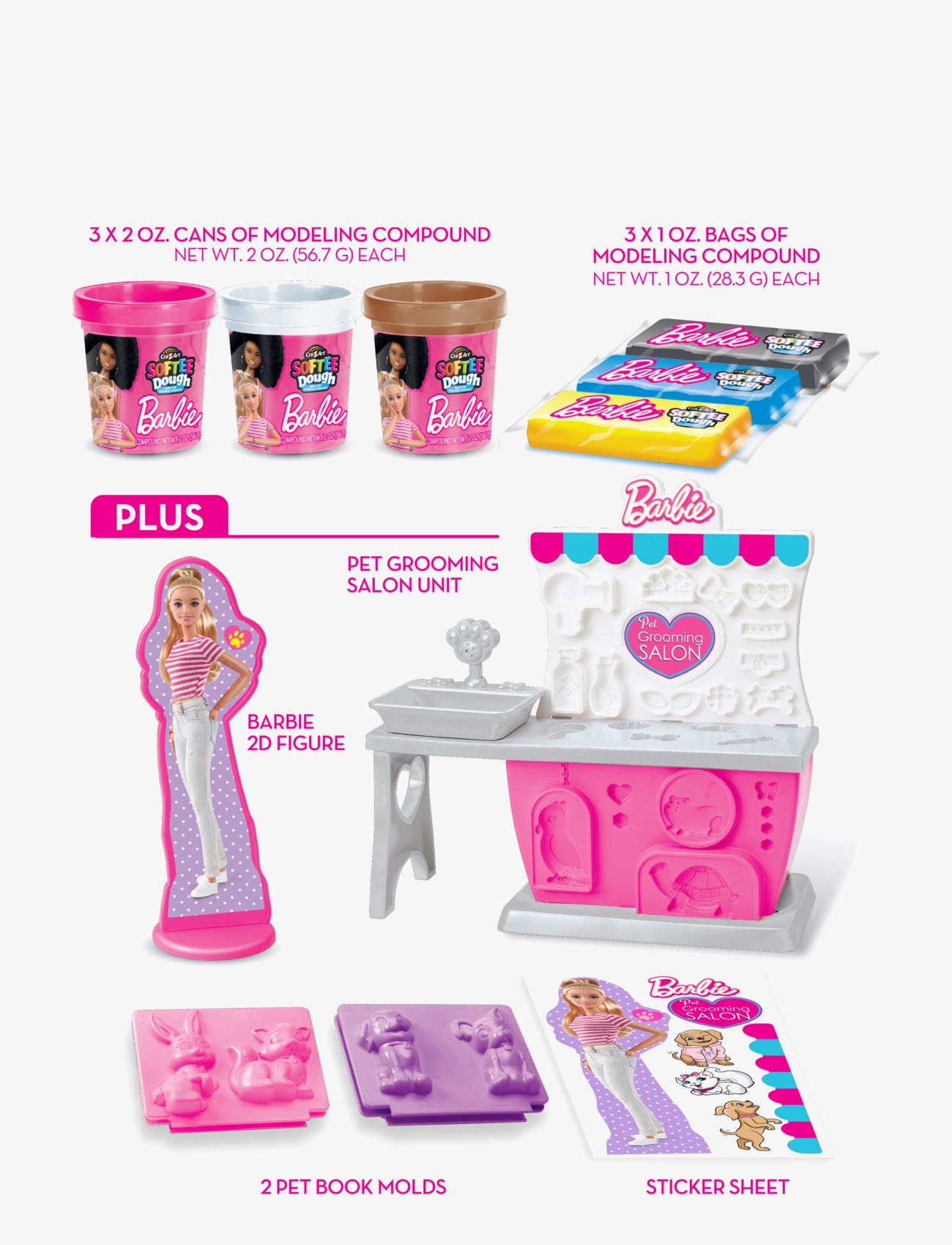 SHIMMER N SPARKLE - SHIMMER N SPARKLE BARBIE PET SHOP - modellervoks - multi colour - 3