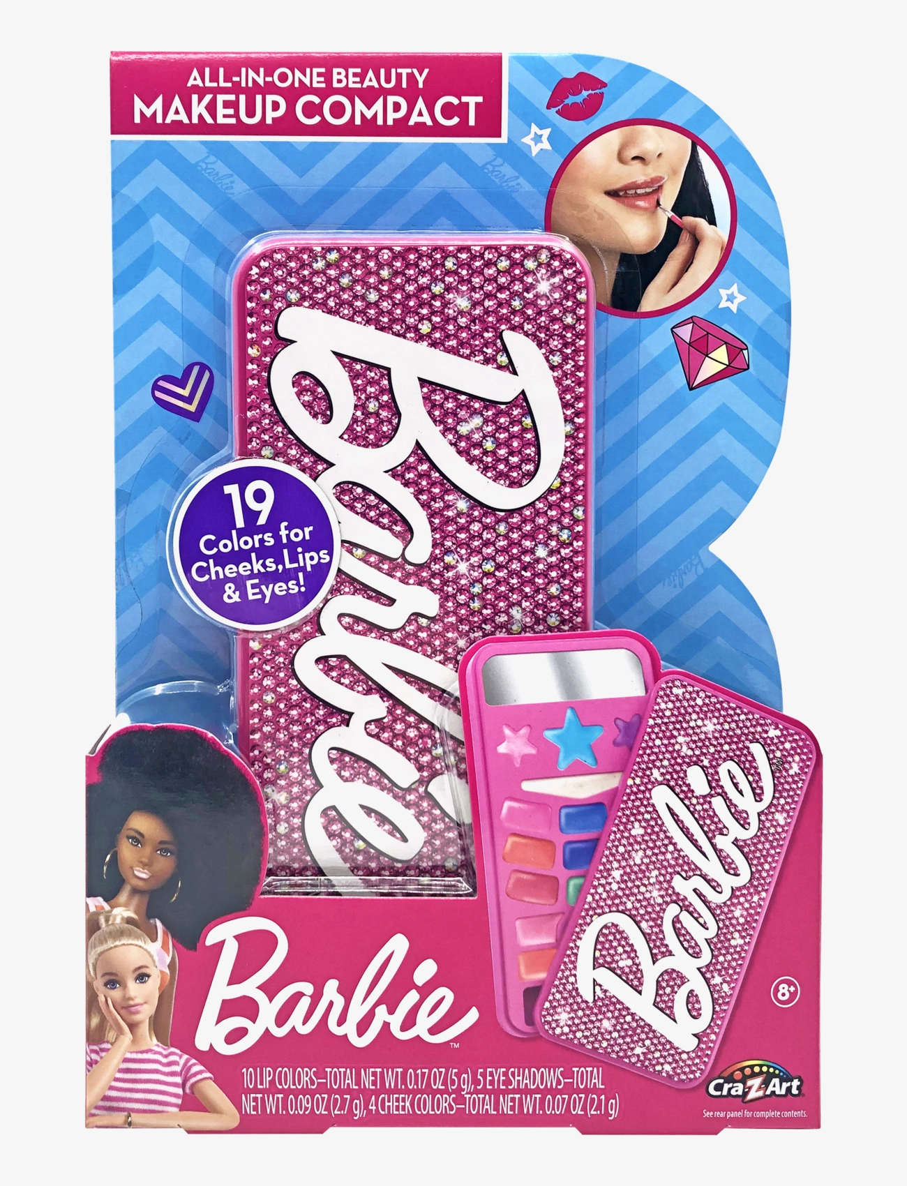 SHIMMER N SPARKLE Barbie Pretty Beauty Compact, Børn, Fake Makeup & Assecories, Multi/mønstret, Str: ONE SIZE