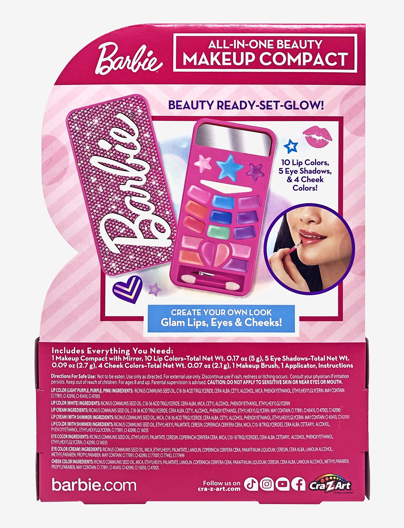 SHIMMER N SPARKLE - SHIMMER N SPARKLE BARBIE PRETTY BEAUTY COMPACT - låtsassmink & accessoarer - multi colour - 5